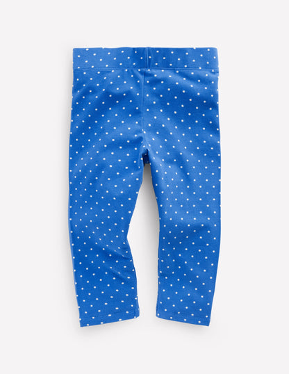 Legging court fun-Petits pois bleu martin-pêcheur