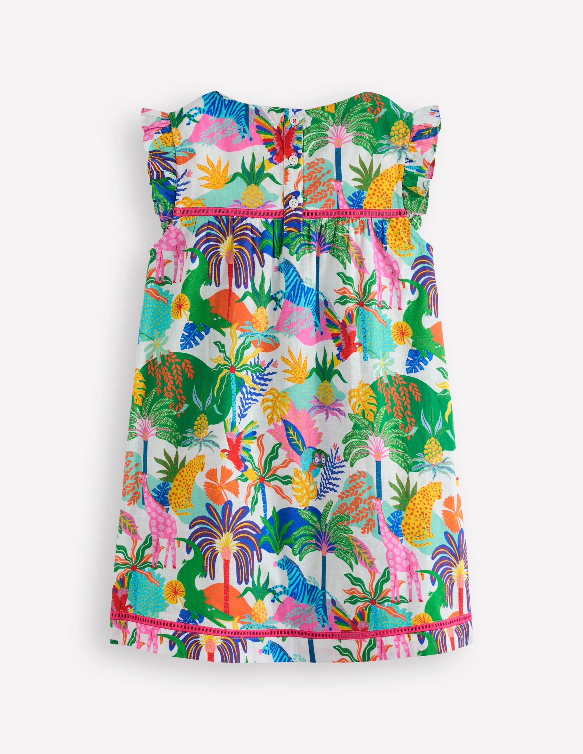 Robe de vacances Celia tissée-Jungle multi ivoire doux - Image 2