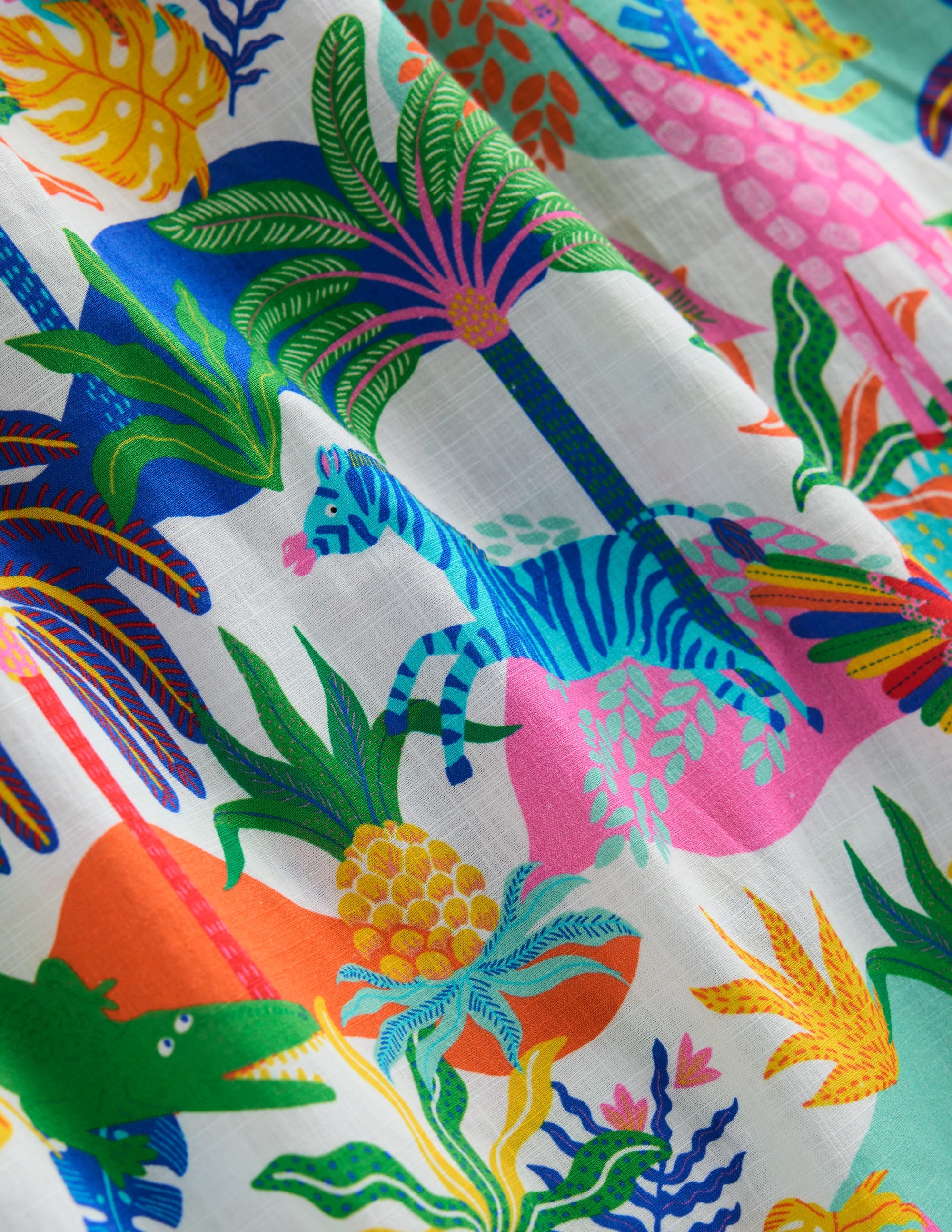 Robe de vacances Celia tissée-Jungle multi ivoire doux - Image 3
