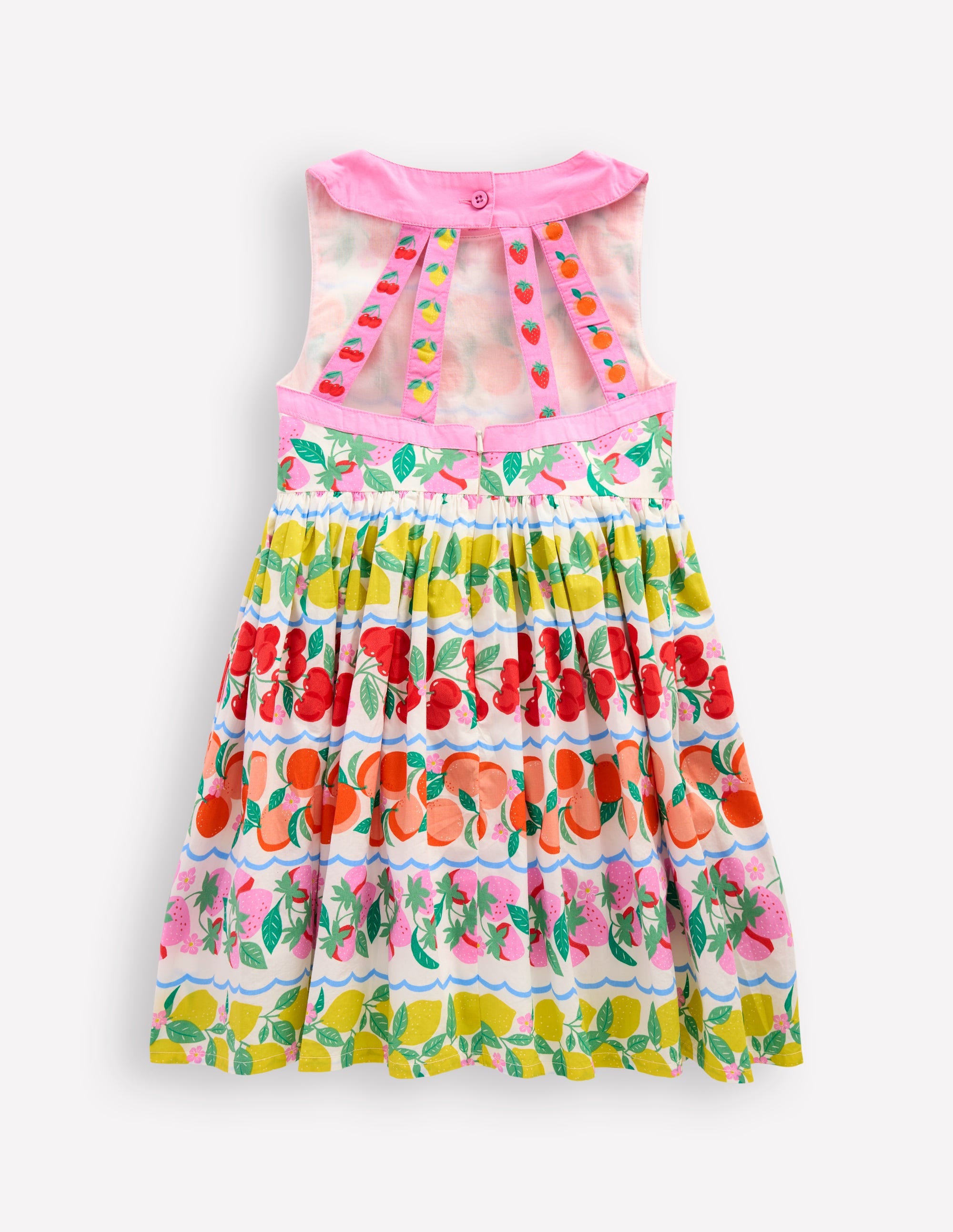 Robe Harlow avec détails au dos-Rayé fruits arc-en-ciel - Image 3