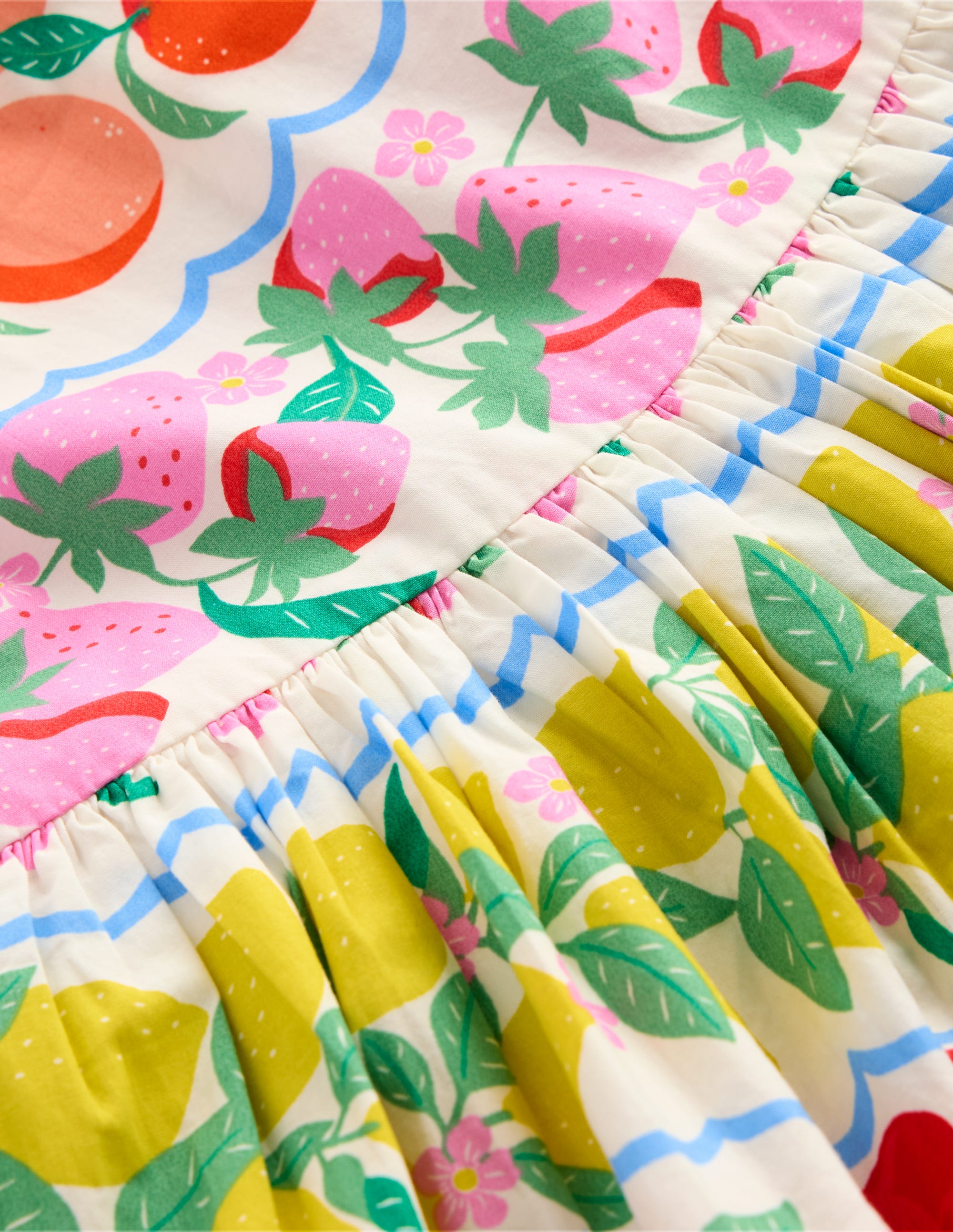 Robe Harlow avec détails au dos-Rayé fruits arc-en-ciel - Image 4