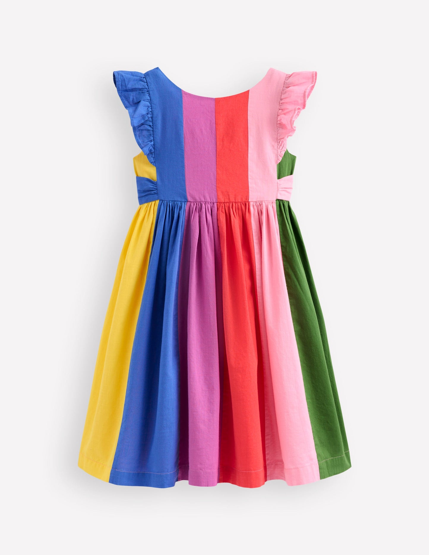 Midikleid mit Schleife am Rücken-Arc-en-ciel multi