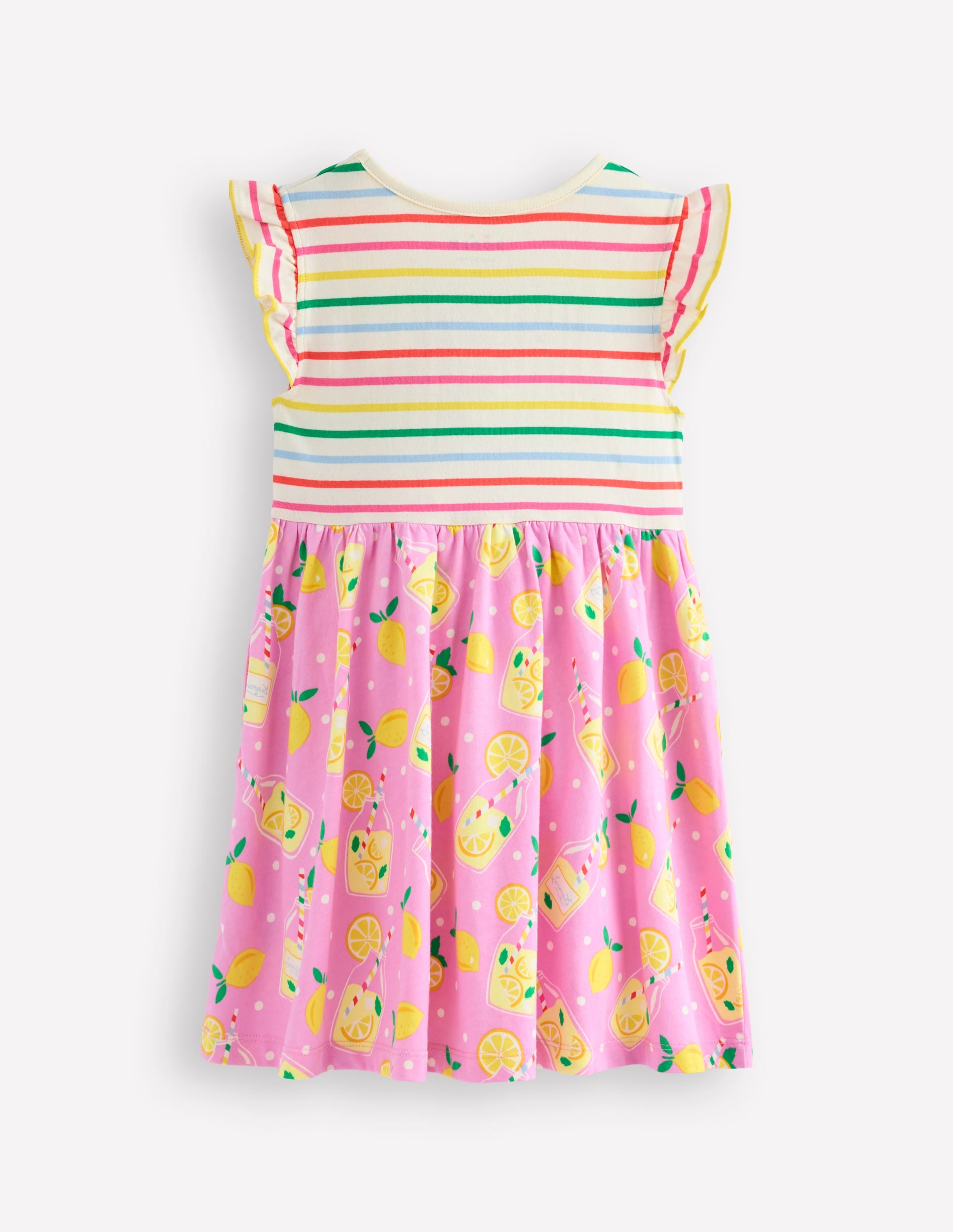 Robe Posie à manches volantées-Limonade rose craie - Image 3