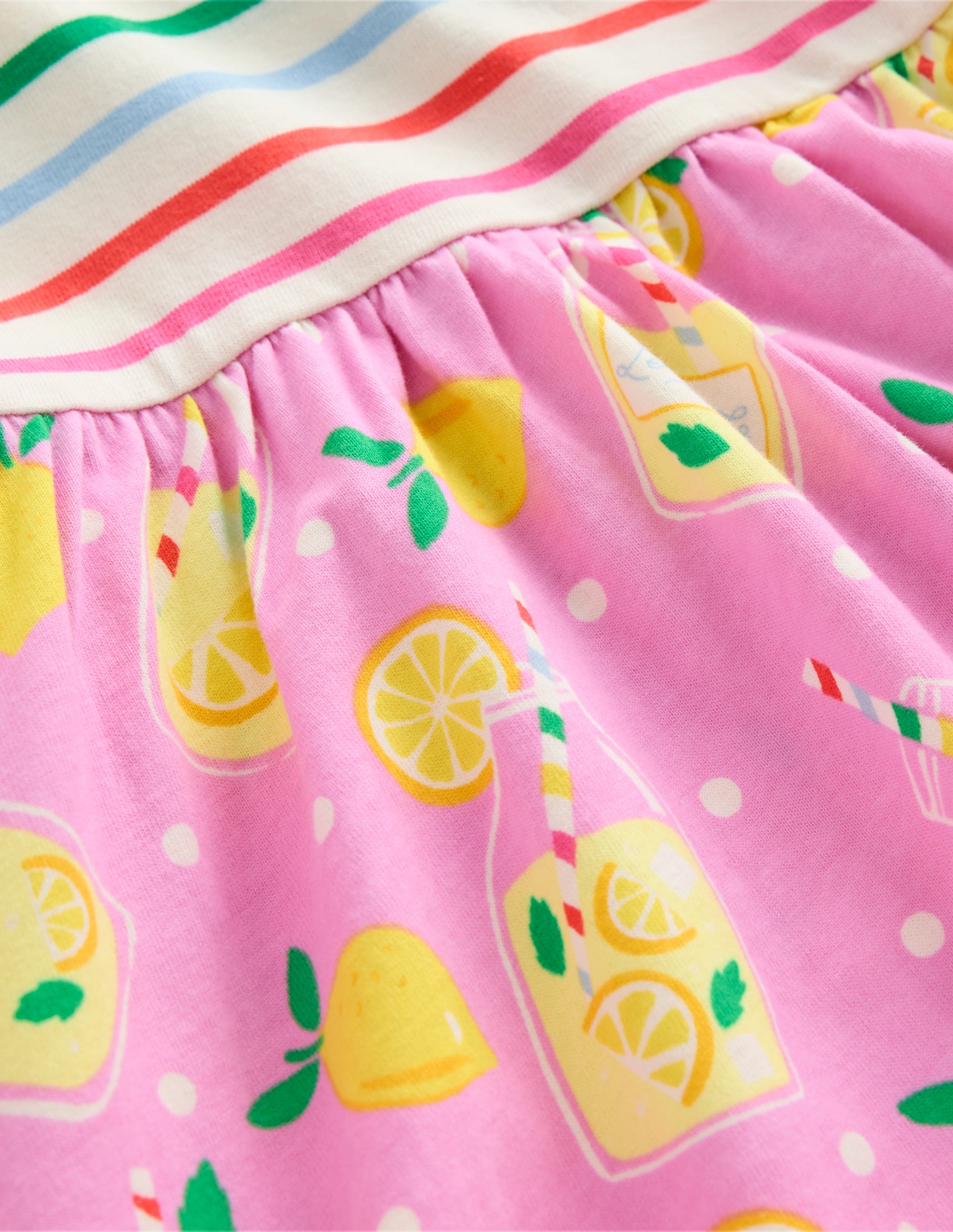 Robe Posie à manches volantées-Limonade rose craie - Image 4