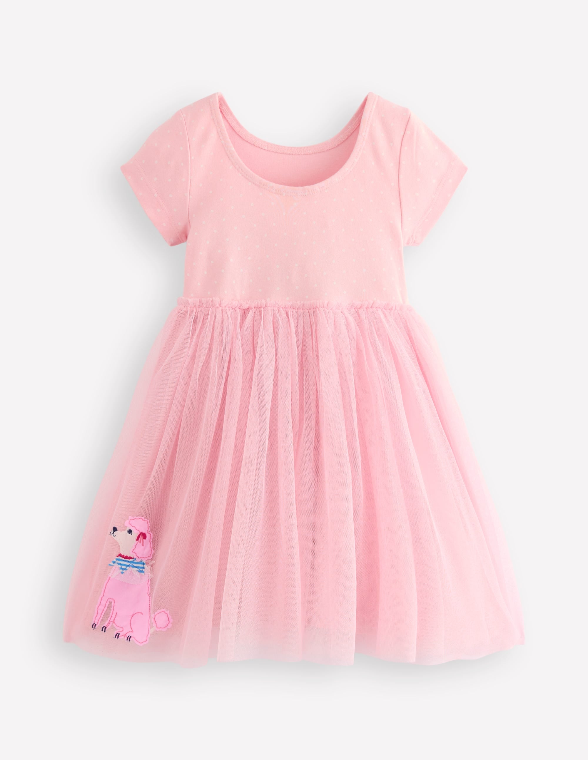 Robe Ami en tulle à appliqué-Animaux de cirque rose craie - Image 2