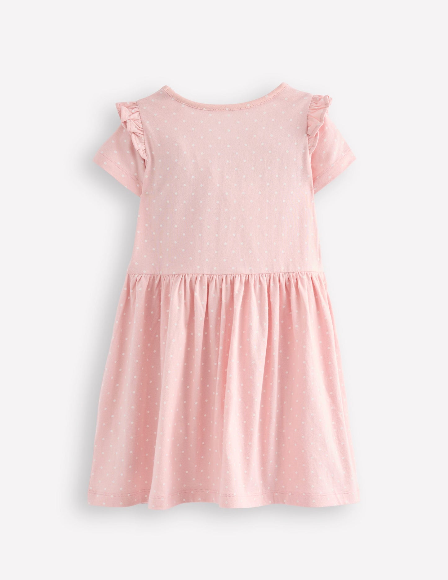 Robe en jersey à appliqué-Glaces rose craie