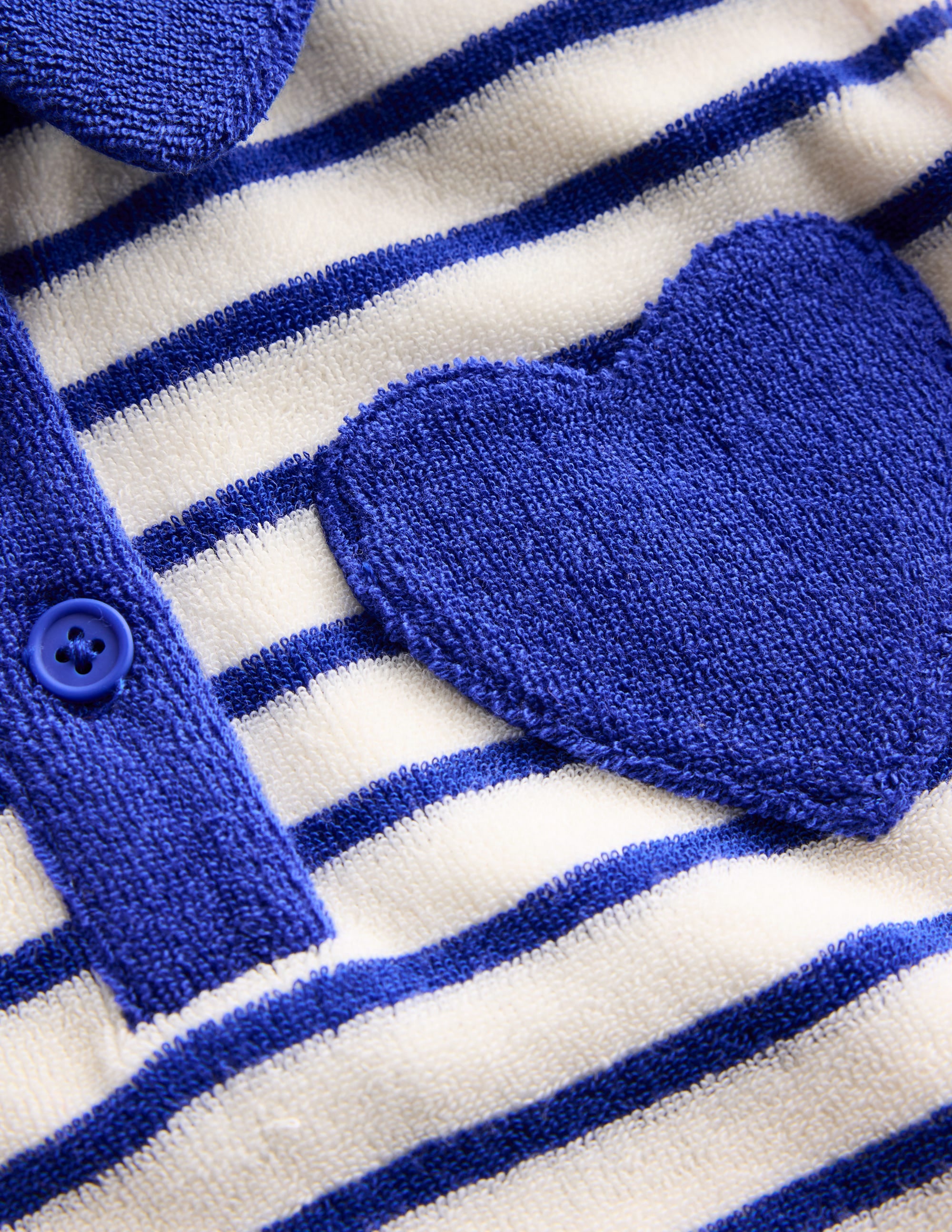 Robe polo en éponge-Rayé bleu marine tribord/ivoire - Image 3