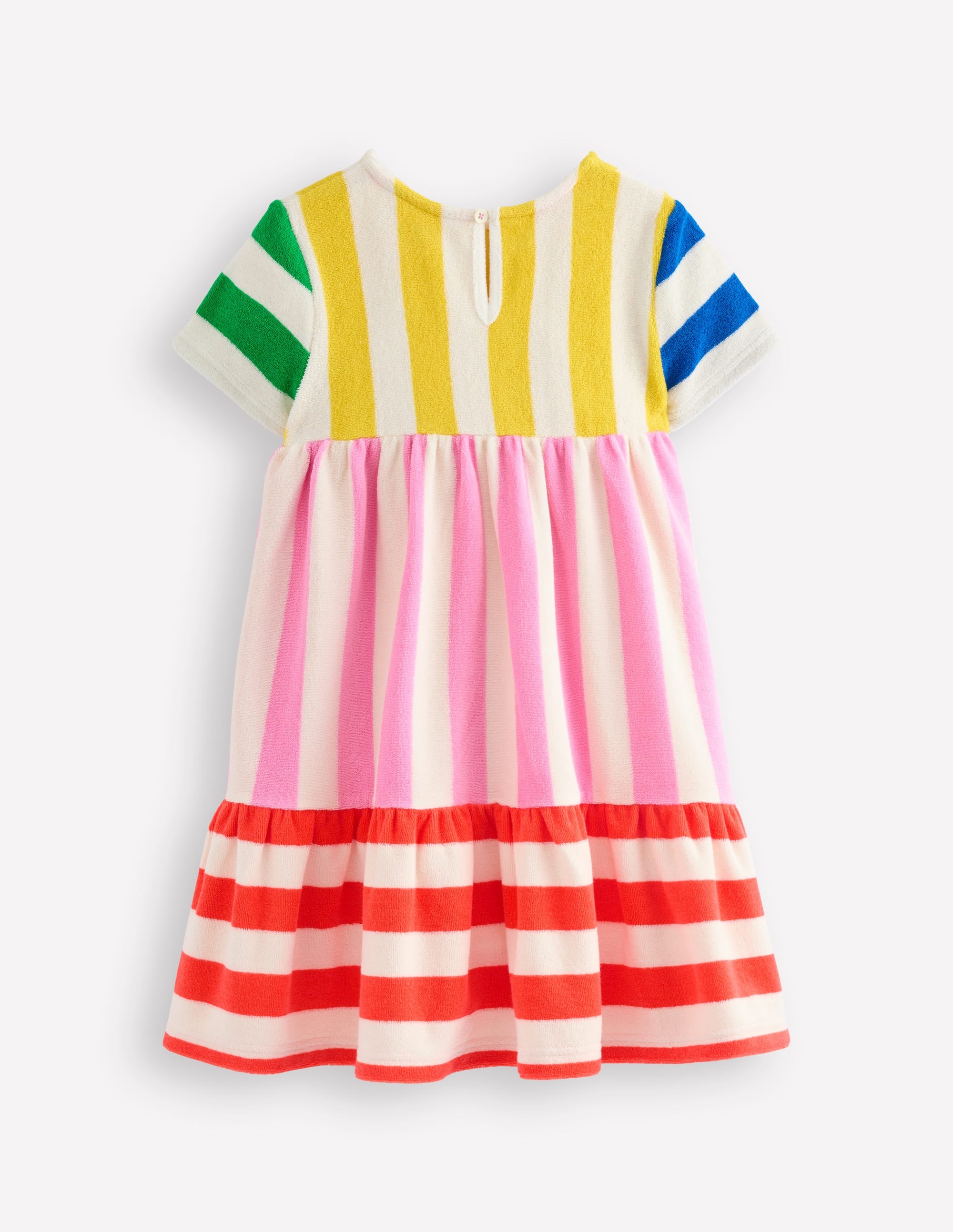 Robe tournoyante Ariel en éponge-Rayé multi pêle-mêle - Image 3