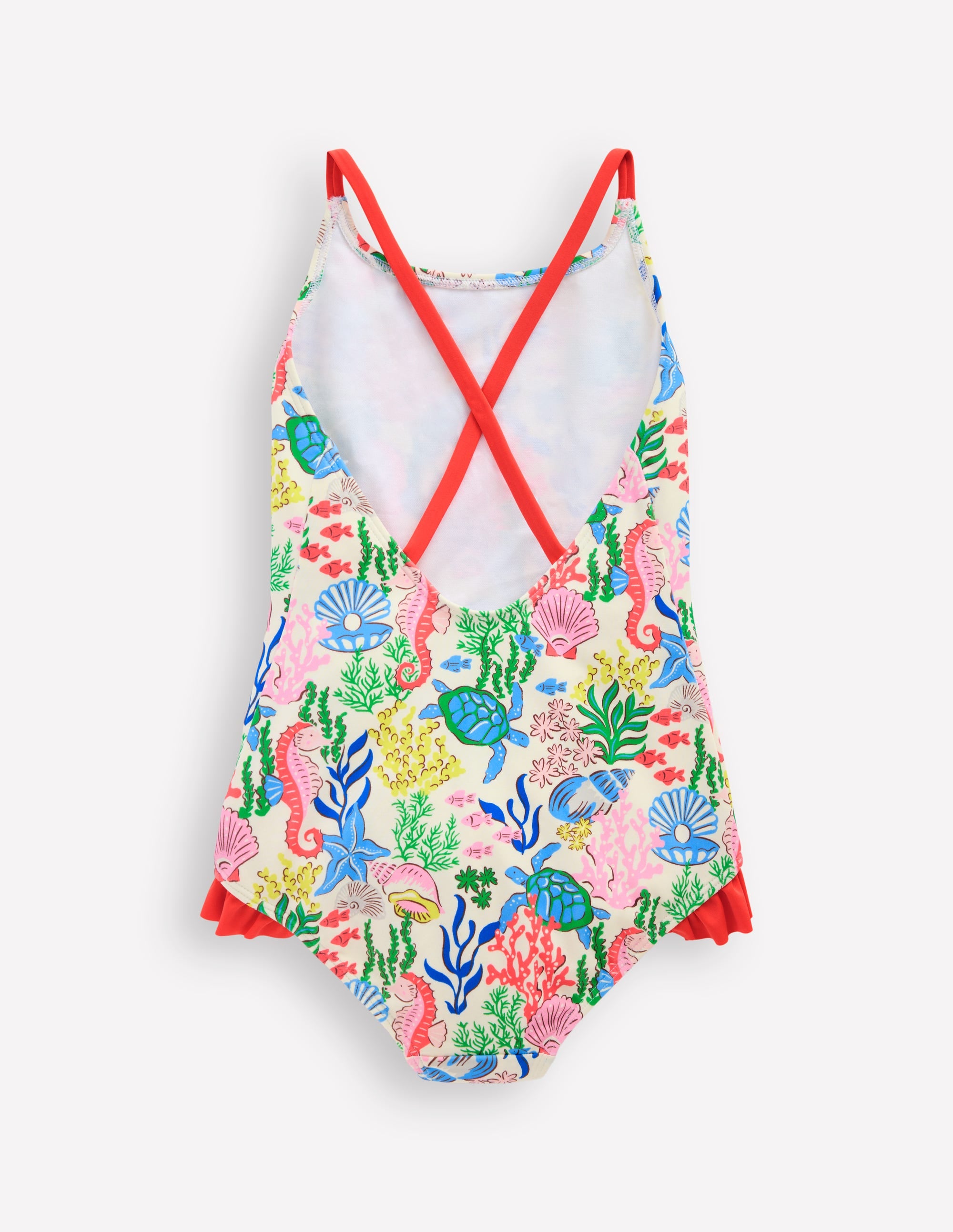Joli maillot de bain croisé dans le dos-Motif Coral Cove multi - Image 2