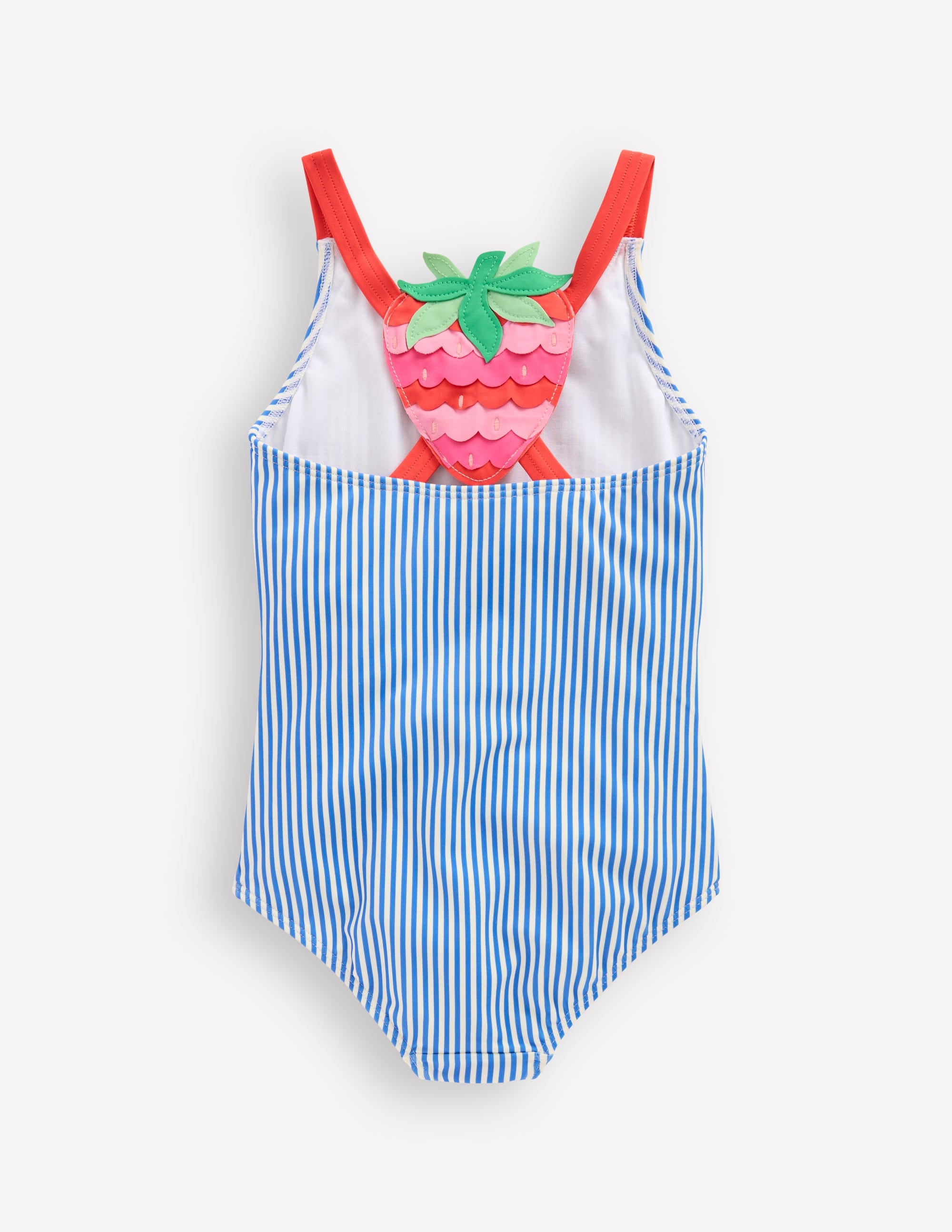 Maillot de bain à appliqué au dos-Bleu/fraise - Image 2