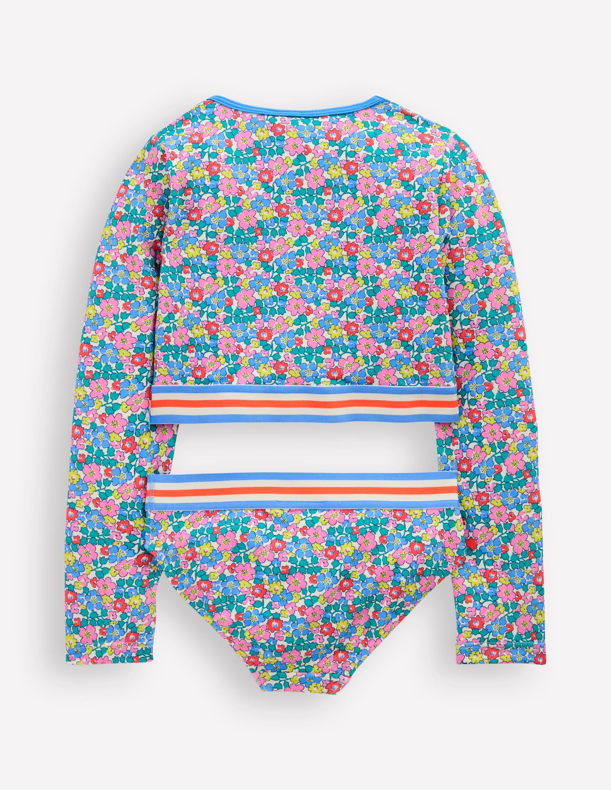 Cropped Rash Vest Set-Multi Flowerbed - Image 2