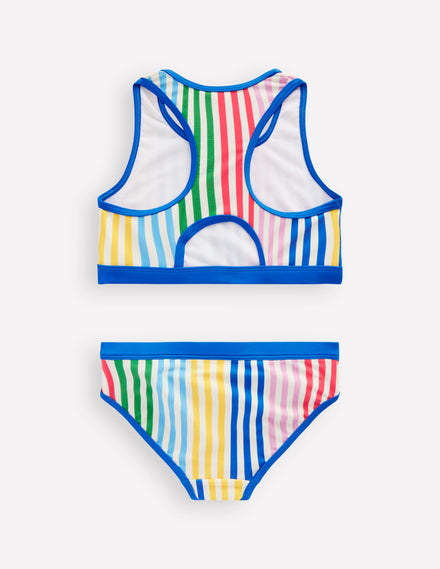 Racerback Bikini-Hotchpotch Stripe