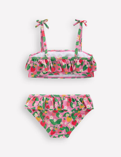 Tallulah Frill Bikini-Pink Strawberry Patch