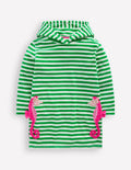 Poncho en éponge Mara-Rayé hippocampe vert