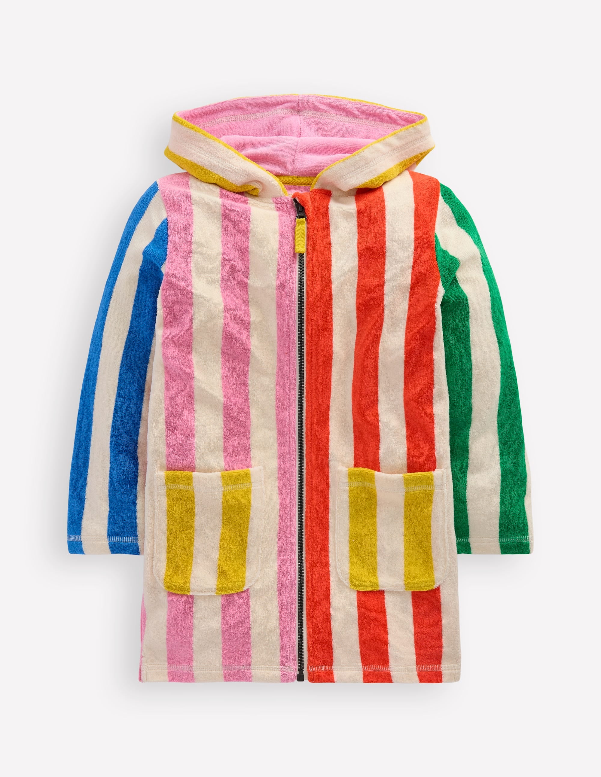 Poncho en éponge Romie à fermeture zippée-Hotchpotch rouge - Image 1