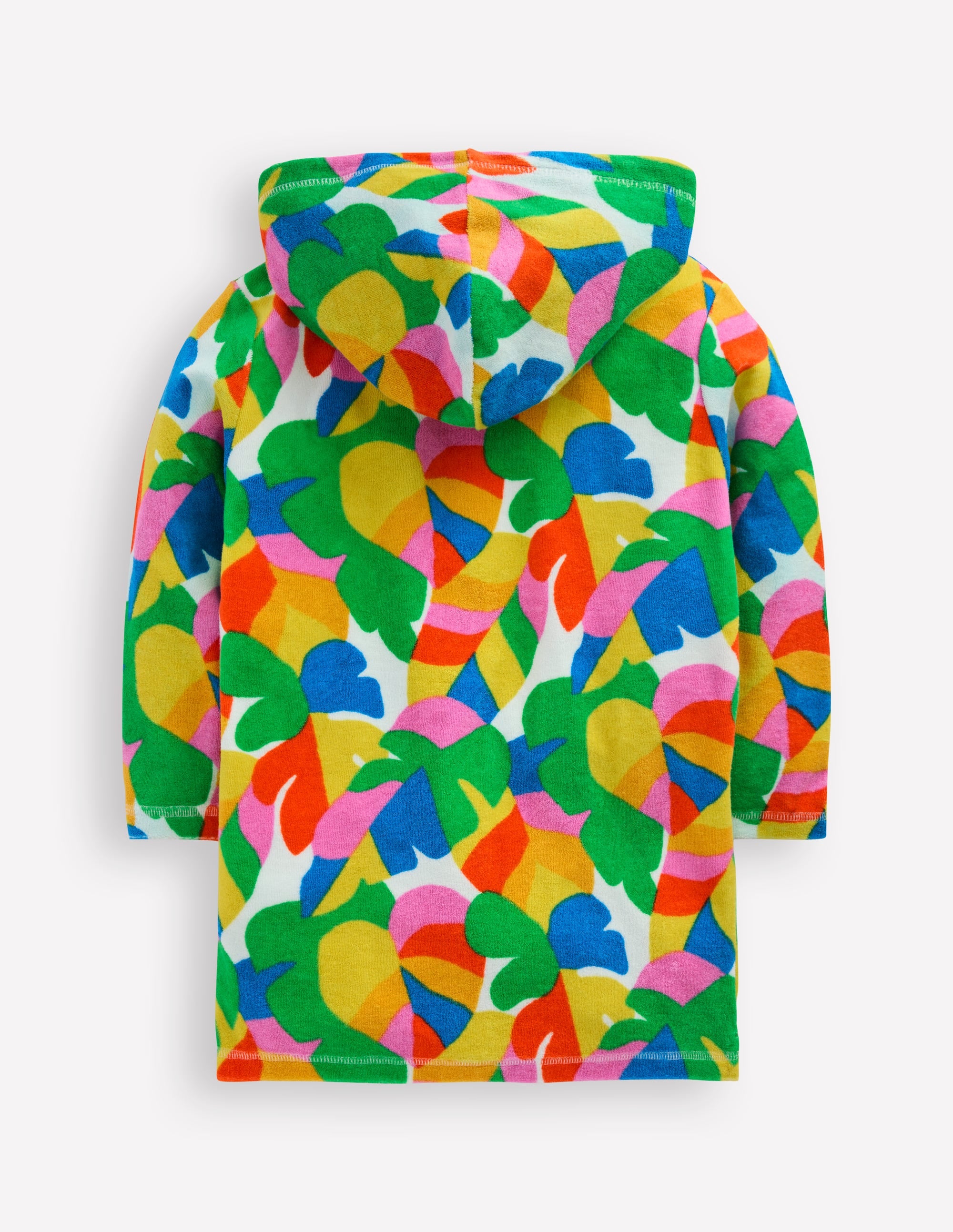 Romie Frottee-Badeponcho mit Reißverschluss-Bunt Abstrakt Palme - Image 2