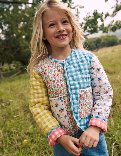 Aurore Wendejacke-Patchwork-Blumen