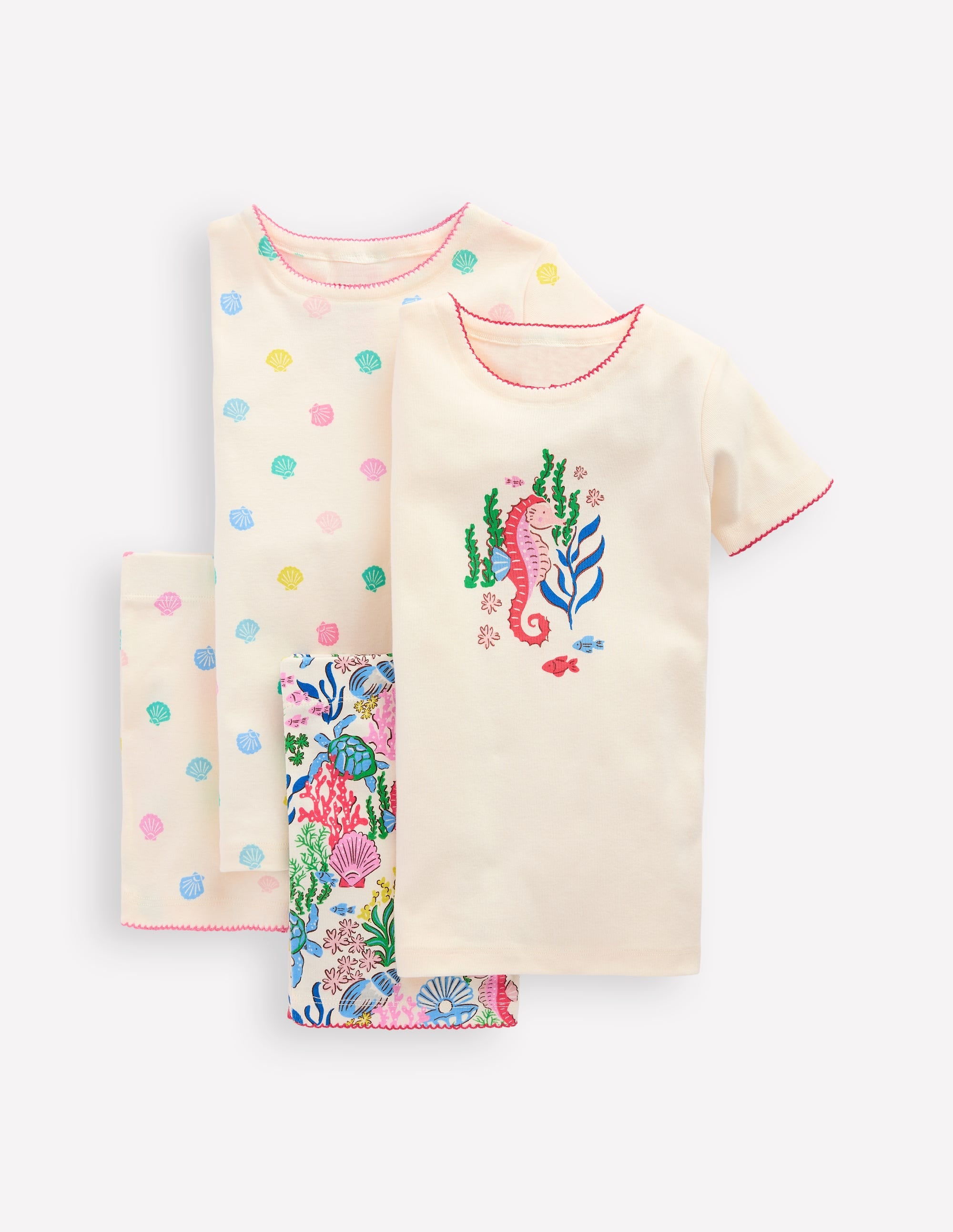 2 pyjamas courts-Motif Coral Cove multi - Image 1