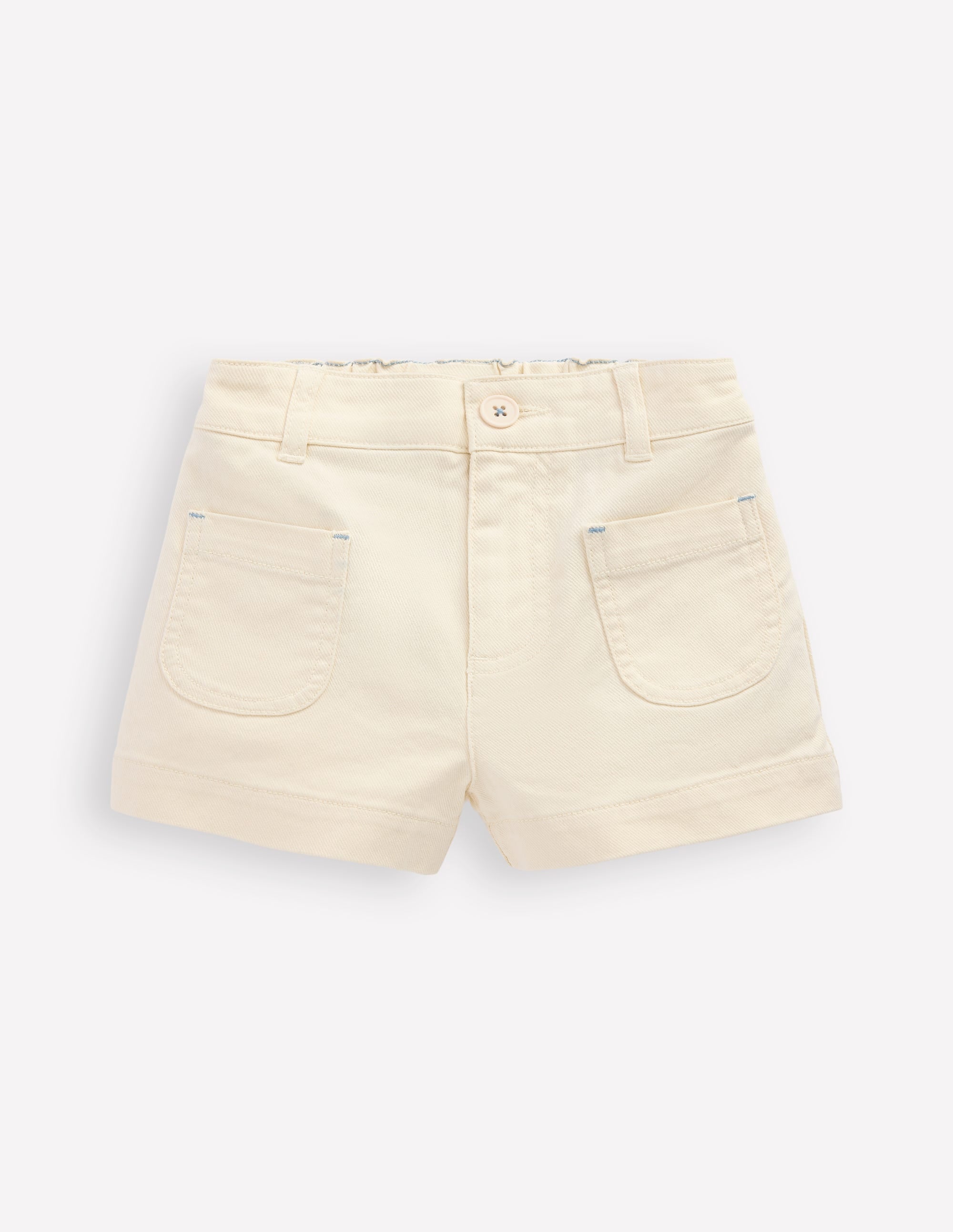 Short à poches plaquées-Blanc vanille - Image 1