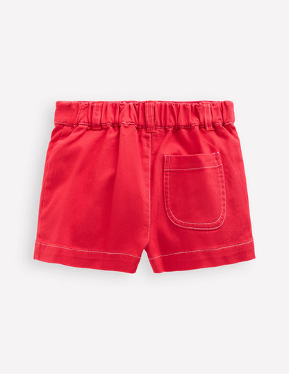 Shorts mit aufgesetzten Taschen-Löwenmäulchen