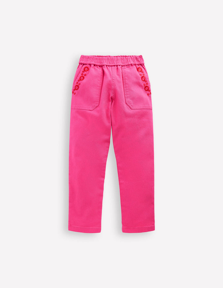 Hose zum Hineinschlüpfen-Sorbet-Rosa Stickerei