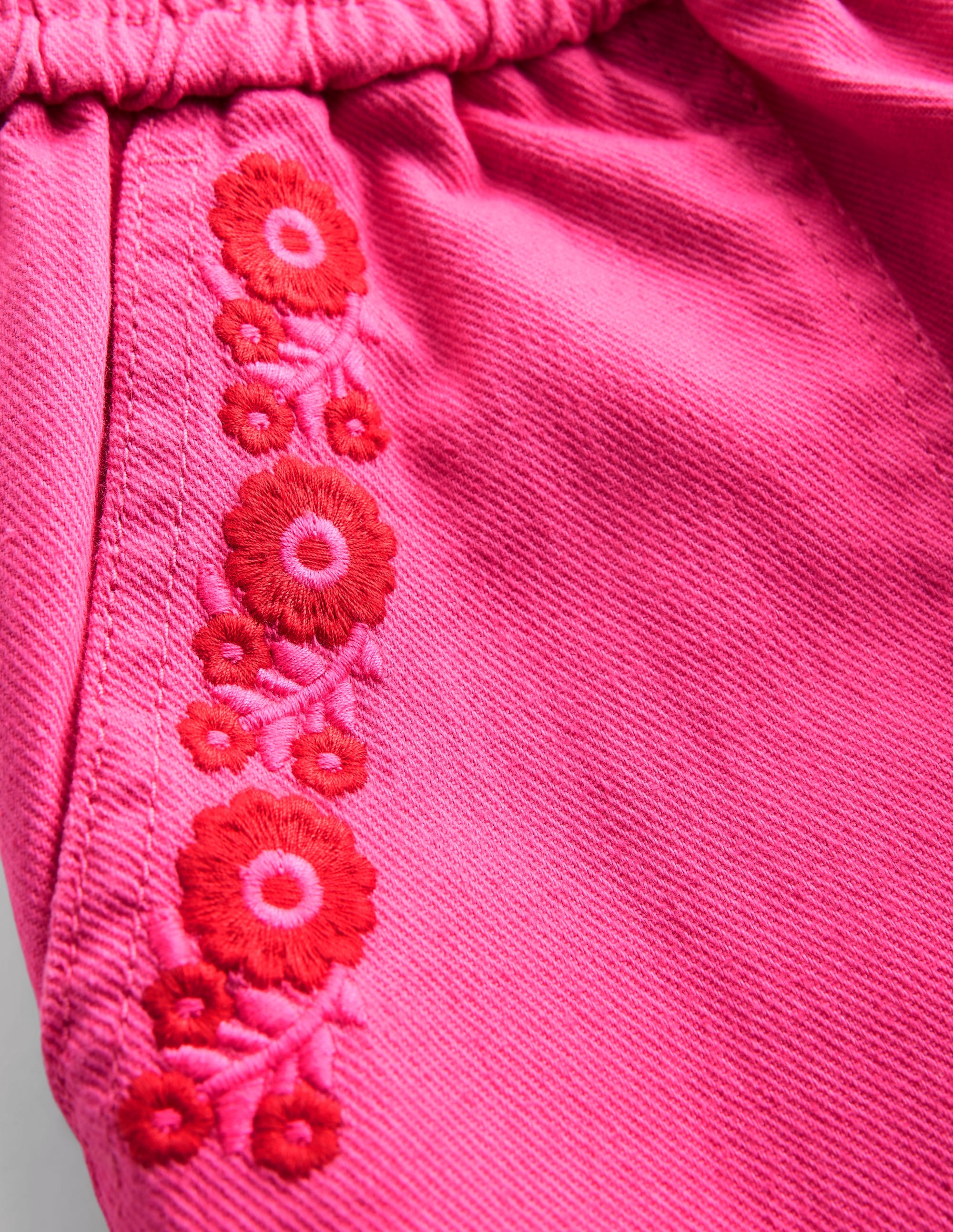 Pull-On Trouser-Sorbet Pink Embroidered - Image 3