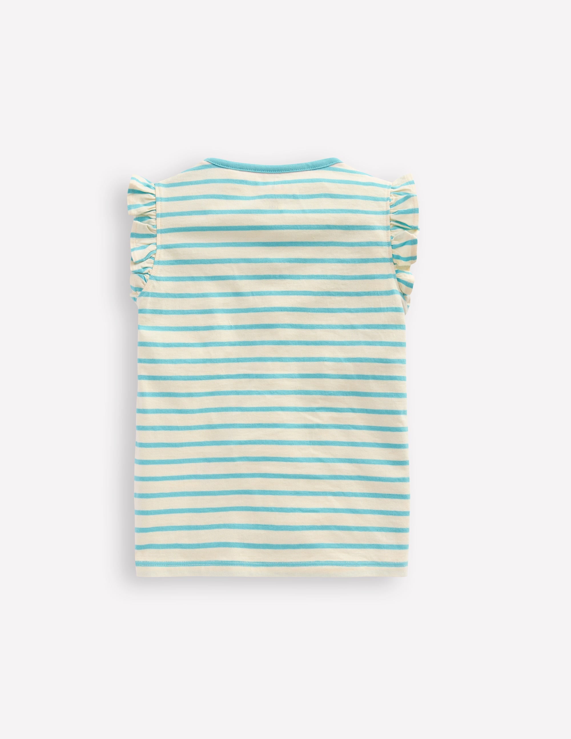 T-shirt à manches courtes volantées-Méduse bleu Caraïbes - Image 2