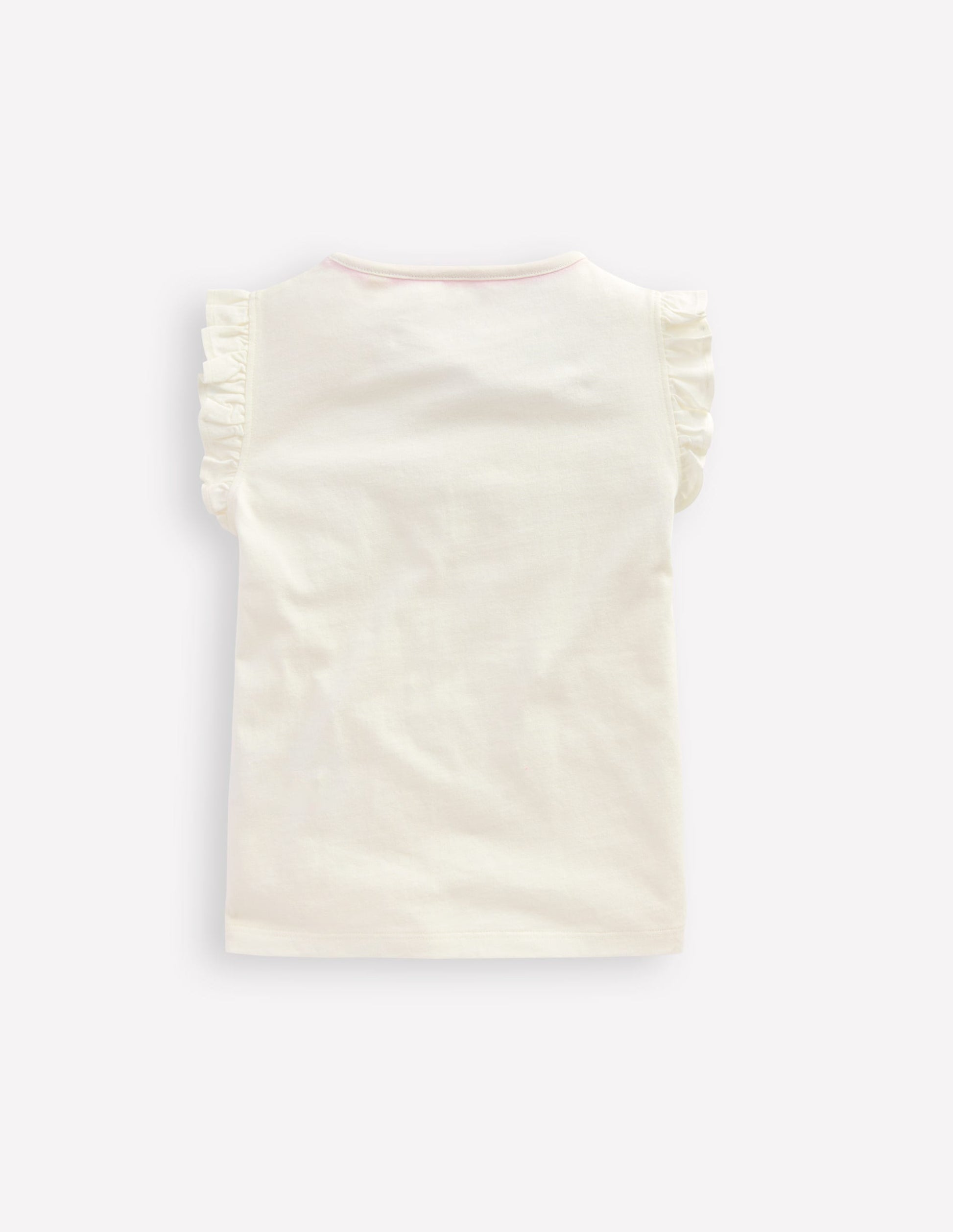 T-Shirt mit Flatterärmeln-Naturweiß mit Vögeln-3
