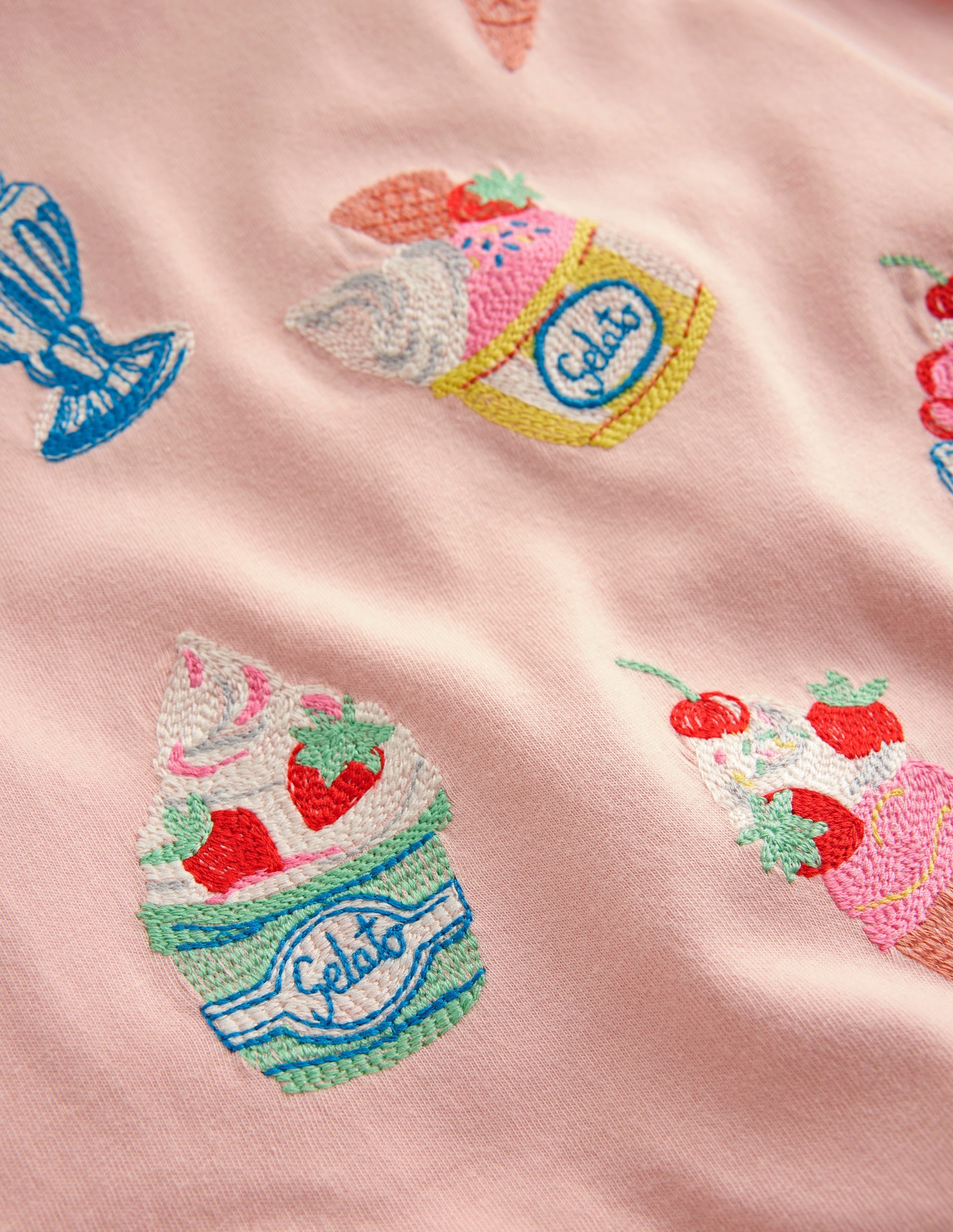 Top à manches bouffantes et super surpiqûres-Glaces rose craie - Image 3