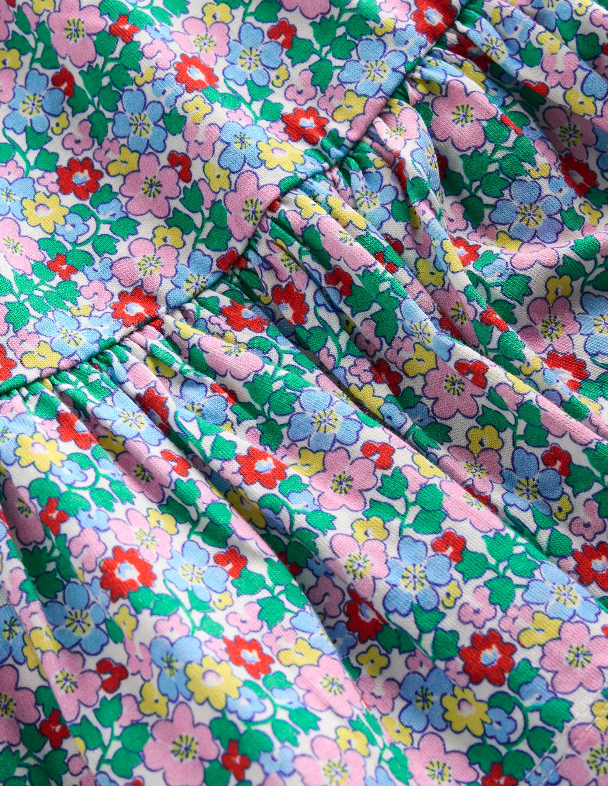 Robe Aurora tournoyante et froncée-Bunt Blumenbeet - Image 3