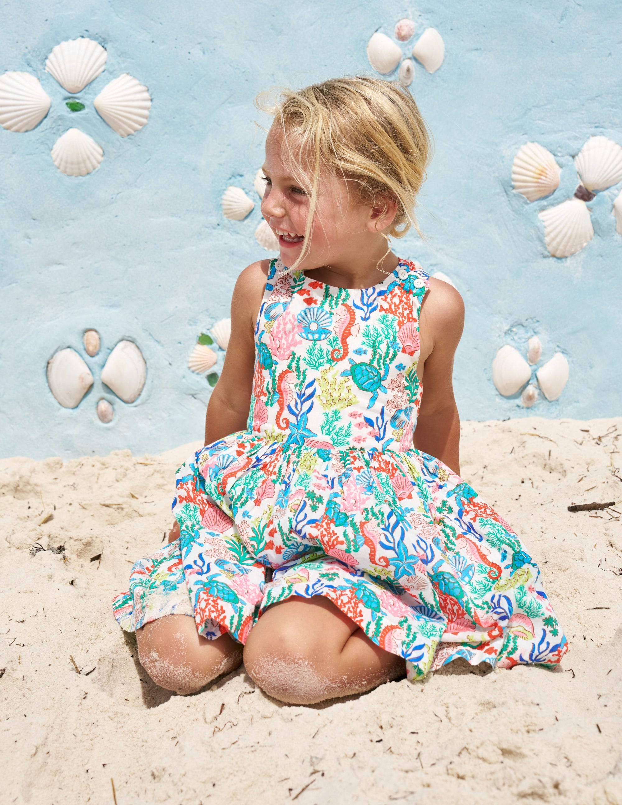 Robe Harper croisée dans le dos-Motif Coral Cove multi - Image 4