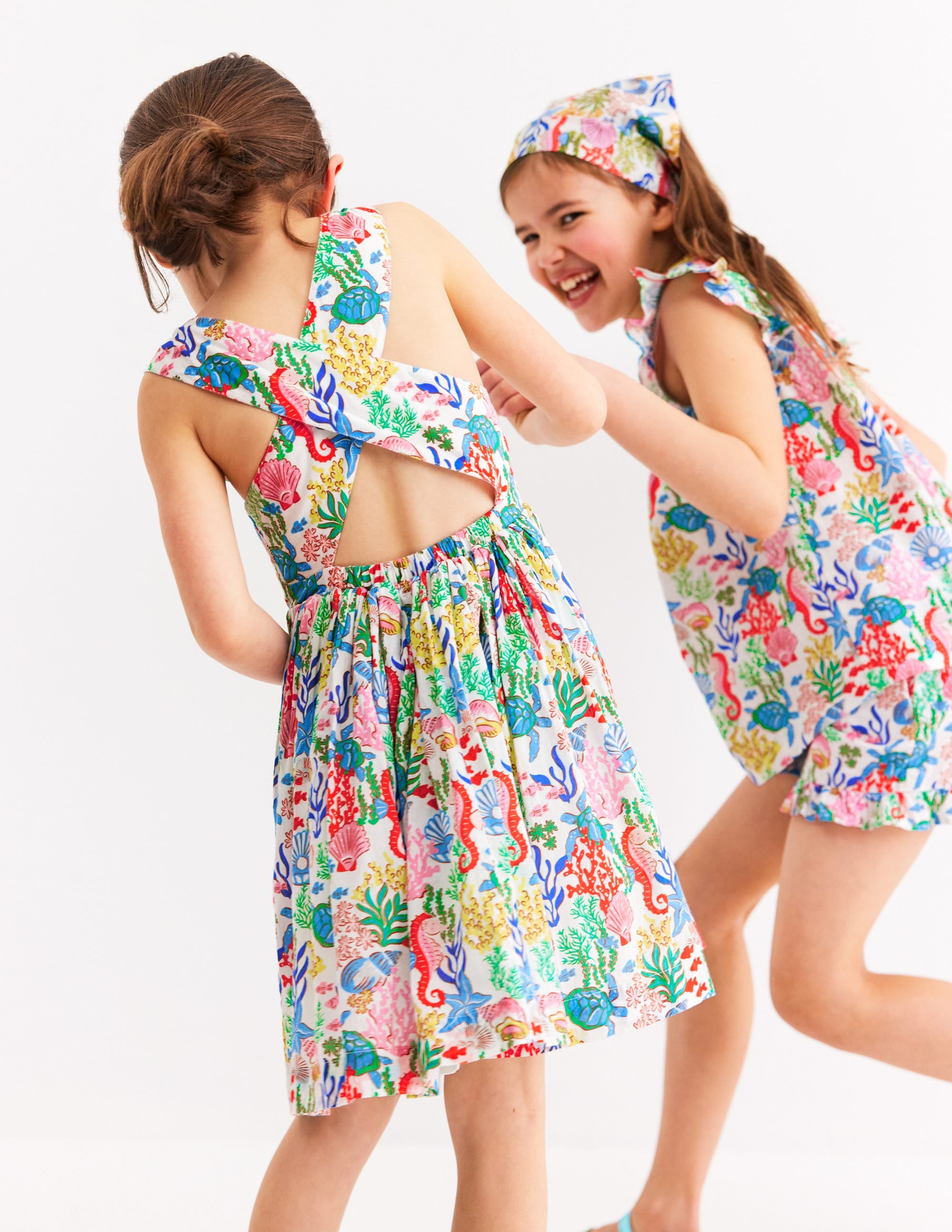 Robe Harper croisée dans le dos-Motif Coral Cove multi - Image 7