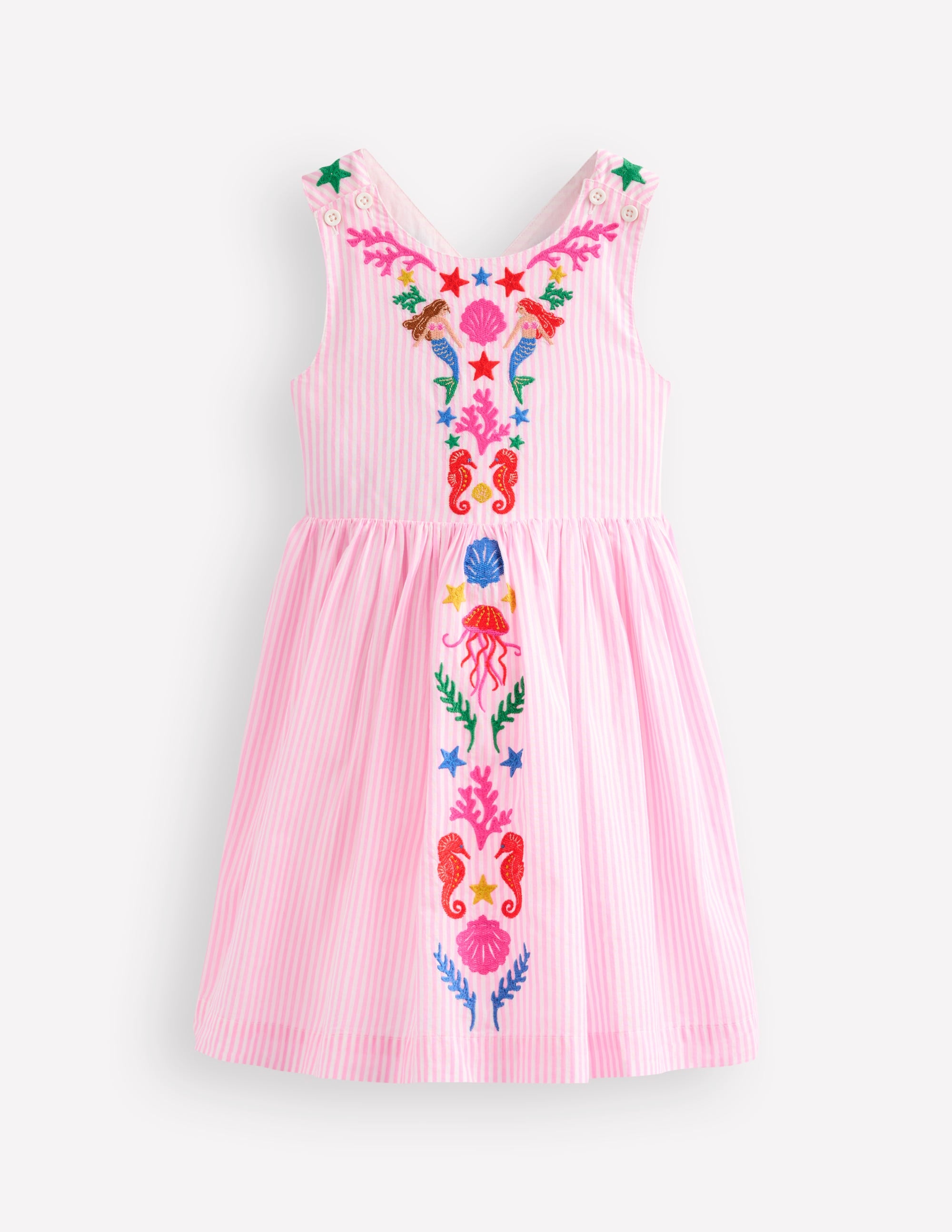 Harper Kleid mit gekreuzten Rückenträgern-Rosa Meerjungfrau - Image 2