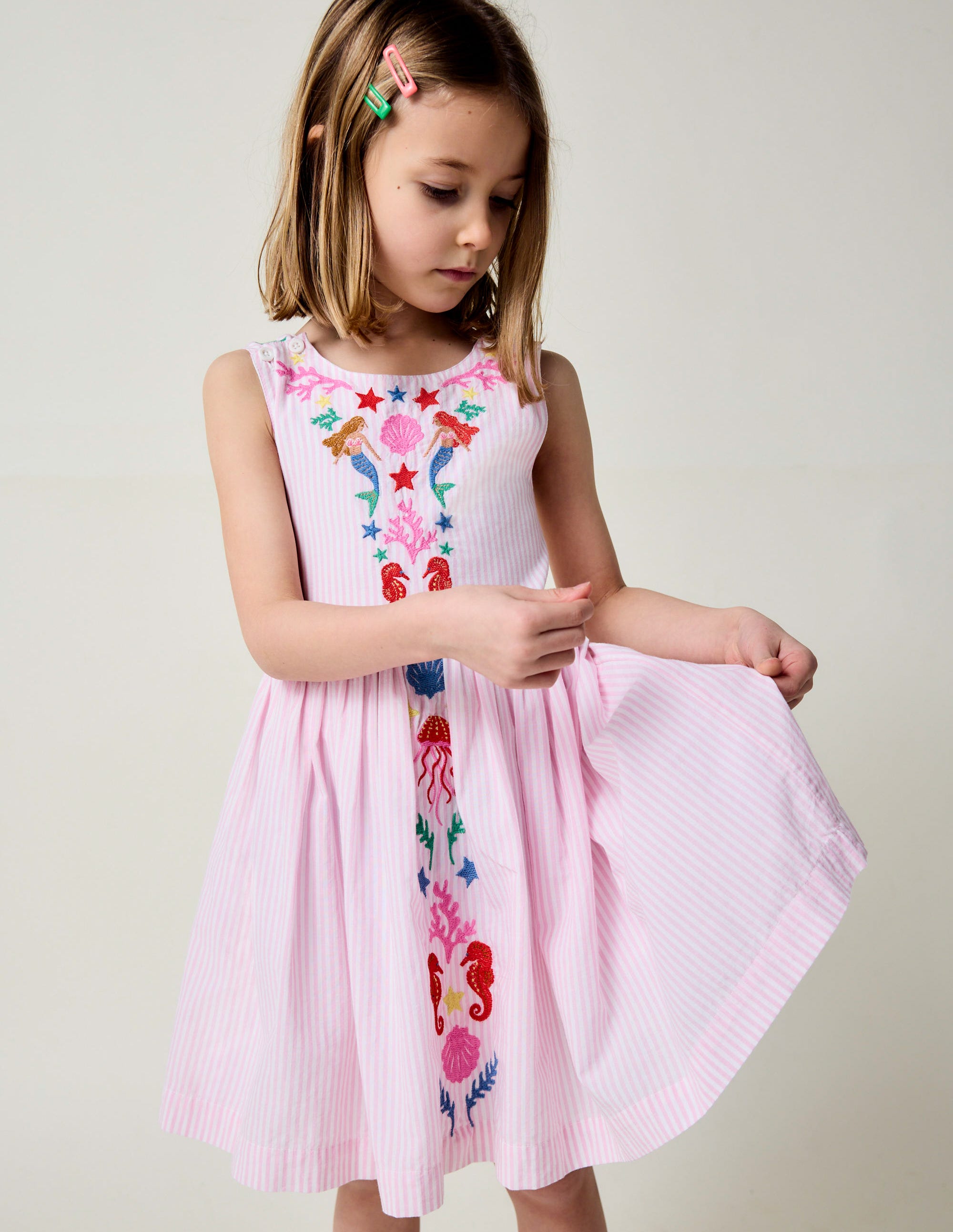 Harper Kleid mit gekreuzten Rückenträgern-Rosa Meerjungfrau - Image 1