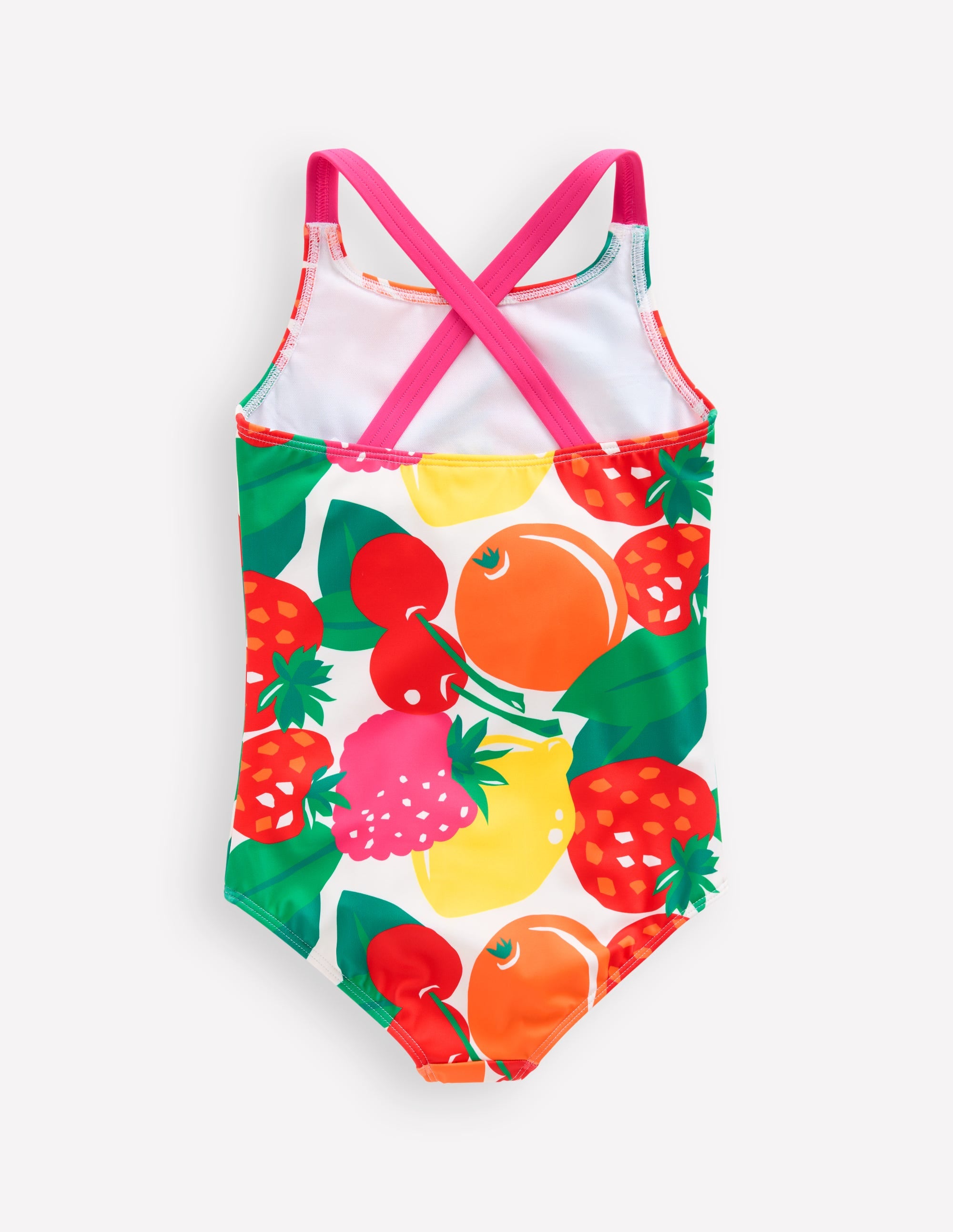 Maillot de bain imprimé croisé dans le dos-Fruits géants multi - Image 2