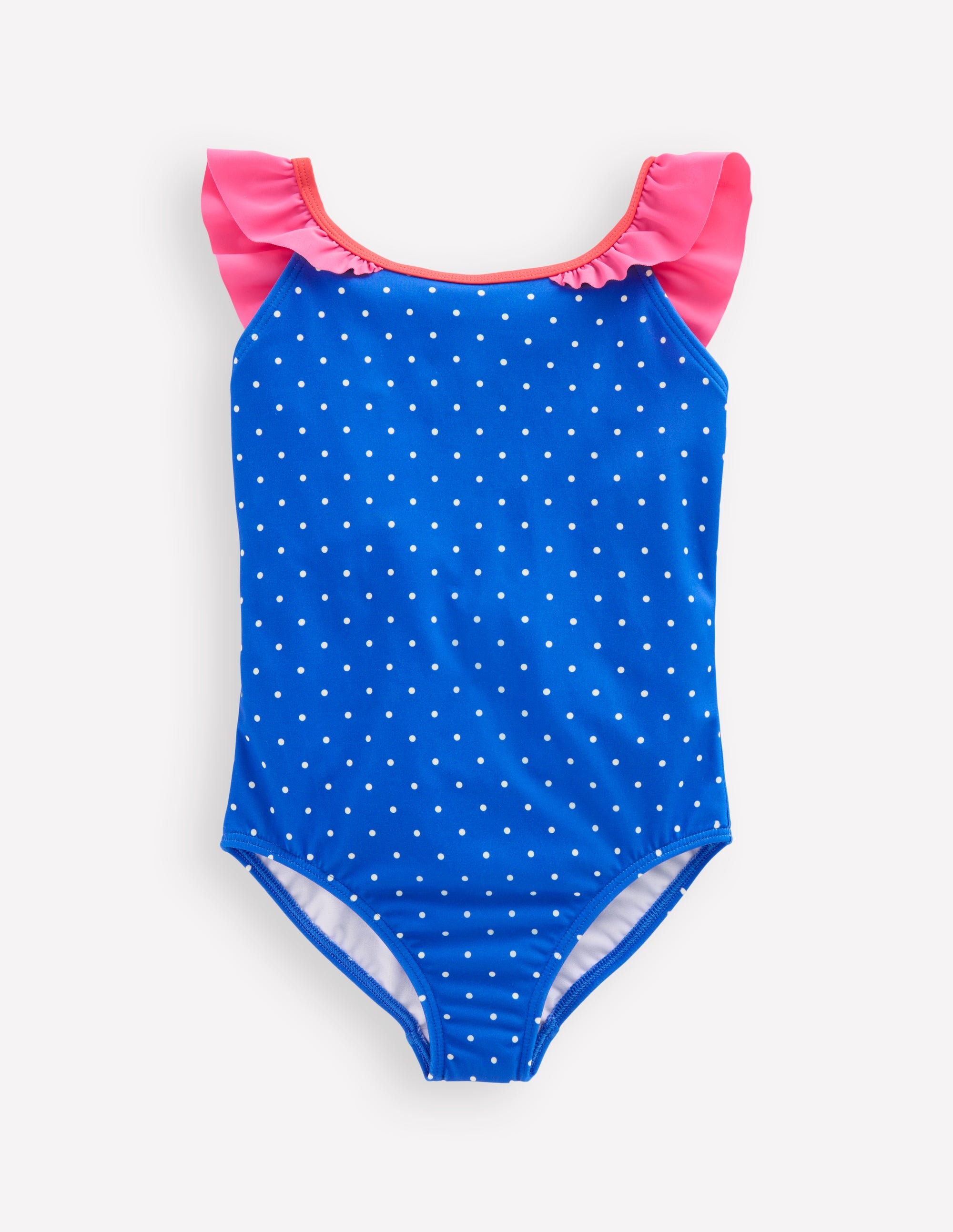 Maillot de bain Hallie à bretelles volantées-Papillon bleu plume de paon - Image 1
