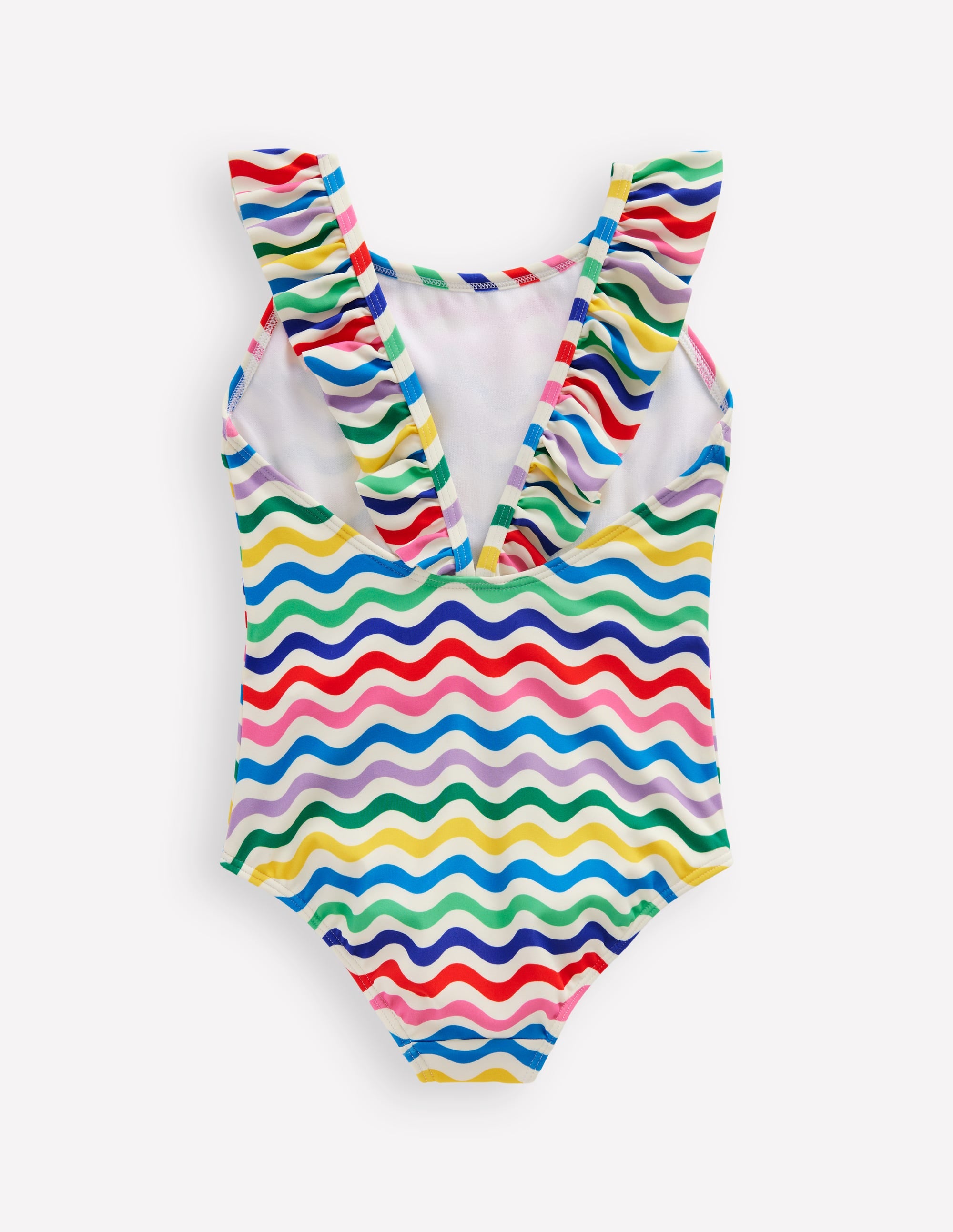 Maillot de bain Hallie à bretelles volantées-Mini vagues multi - Image 2