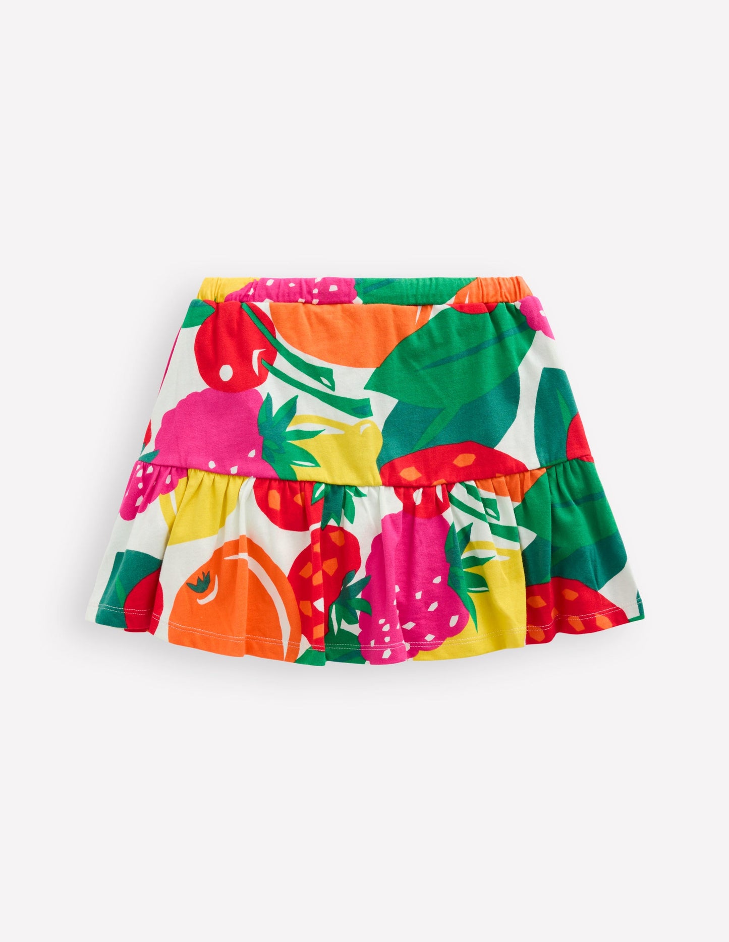 Gestufter Jersey-Skort-Bunt Riesenfrüchte