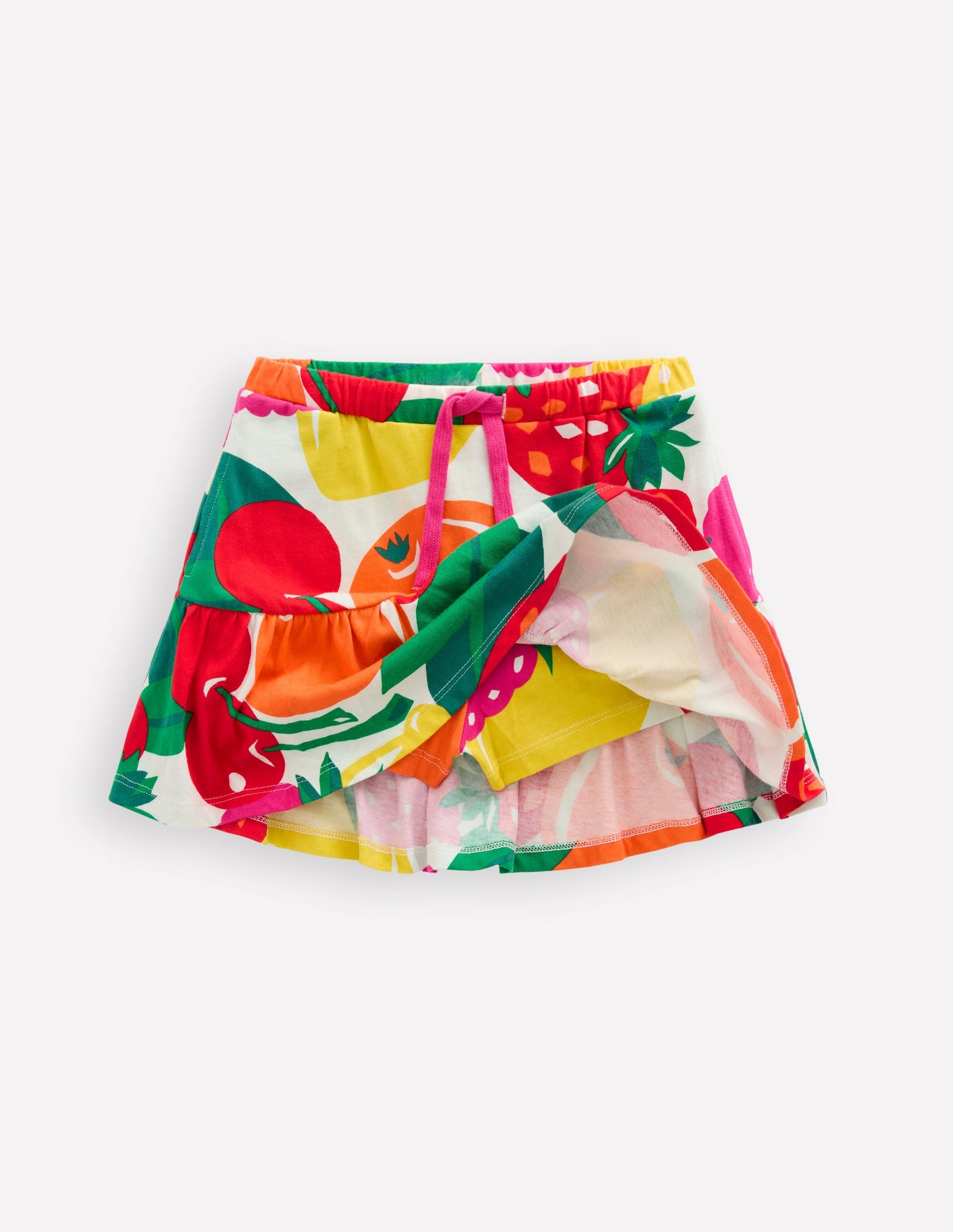 Gestufter Jersey-Skort-Bunt Riesenfrüchte