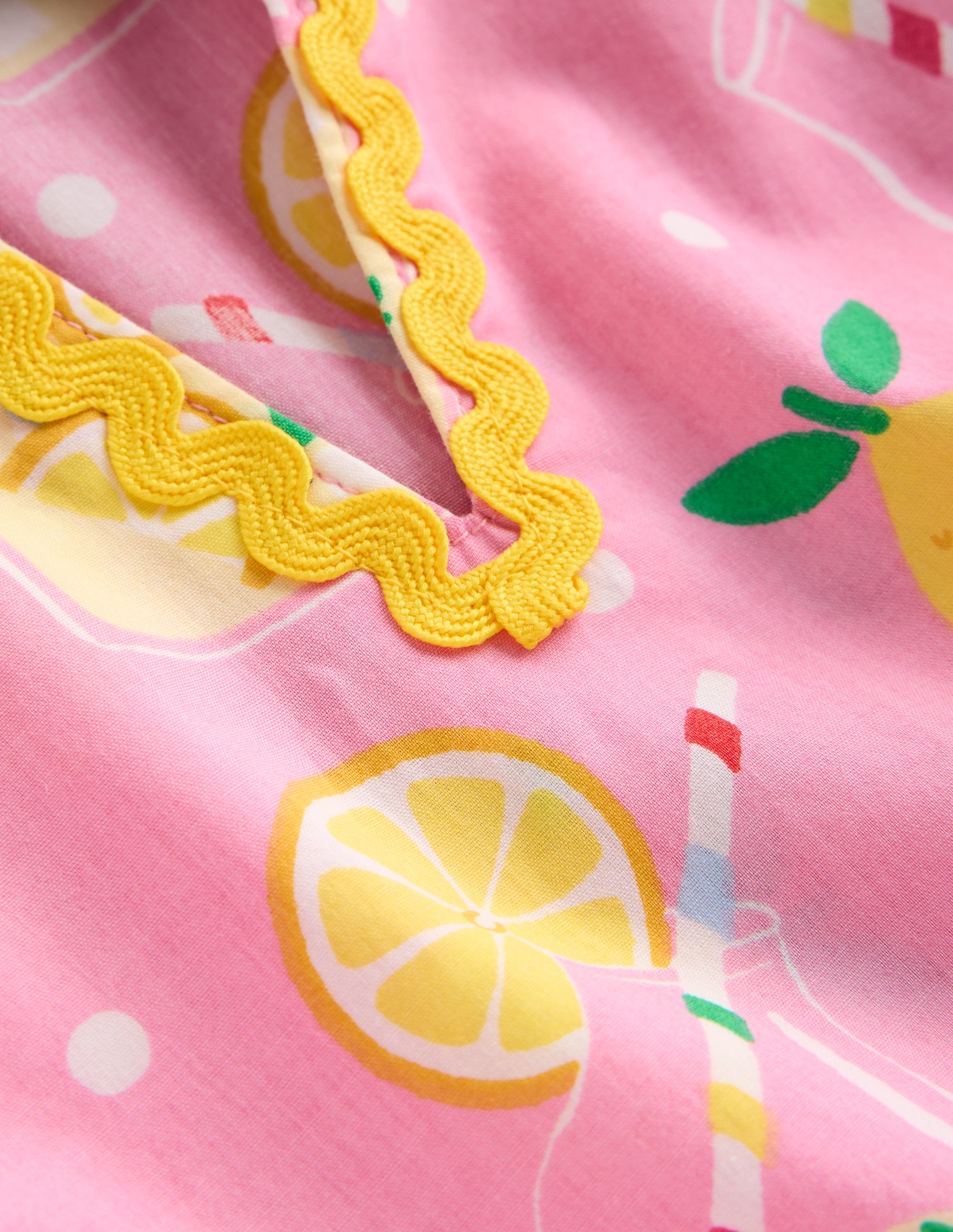 Robe de plage Emmy tissée-Limonade rose craie - Image 4