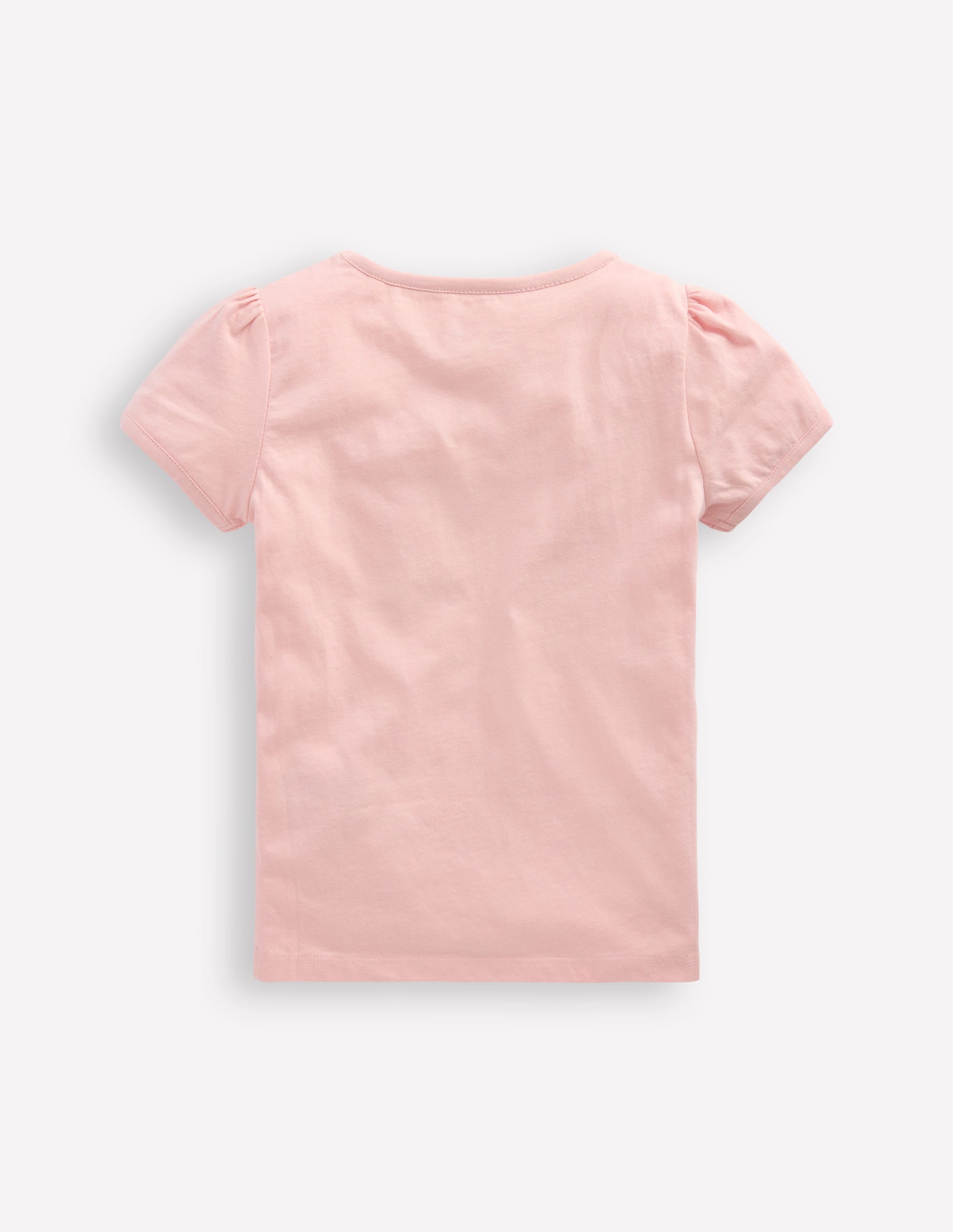 Top à manches bouffantes et appliqué-Lapin limonade rose craie - Image 2