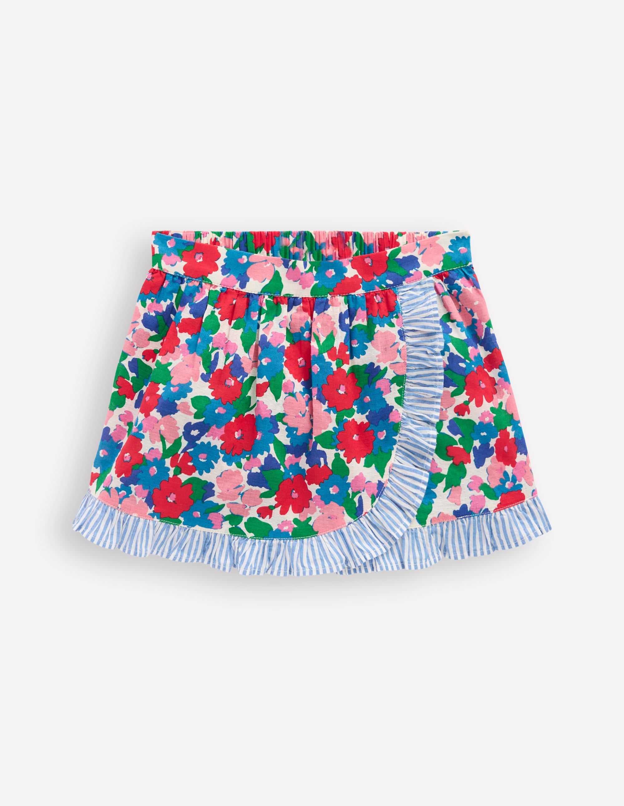 Wickel-Skort mit Rüschen-Bunt Blumenstrauß - Image 1
