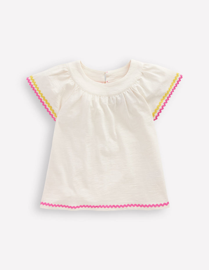 Joli top à détails-Ivoire doux