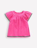 Hübsches Oberteil mit Zierdetail-Sorbet-Rosa
