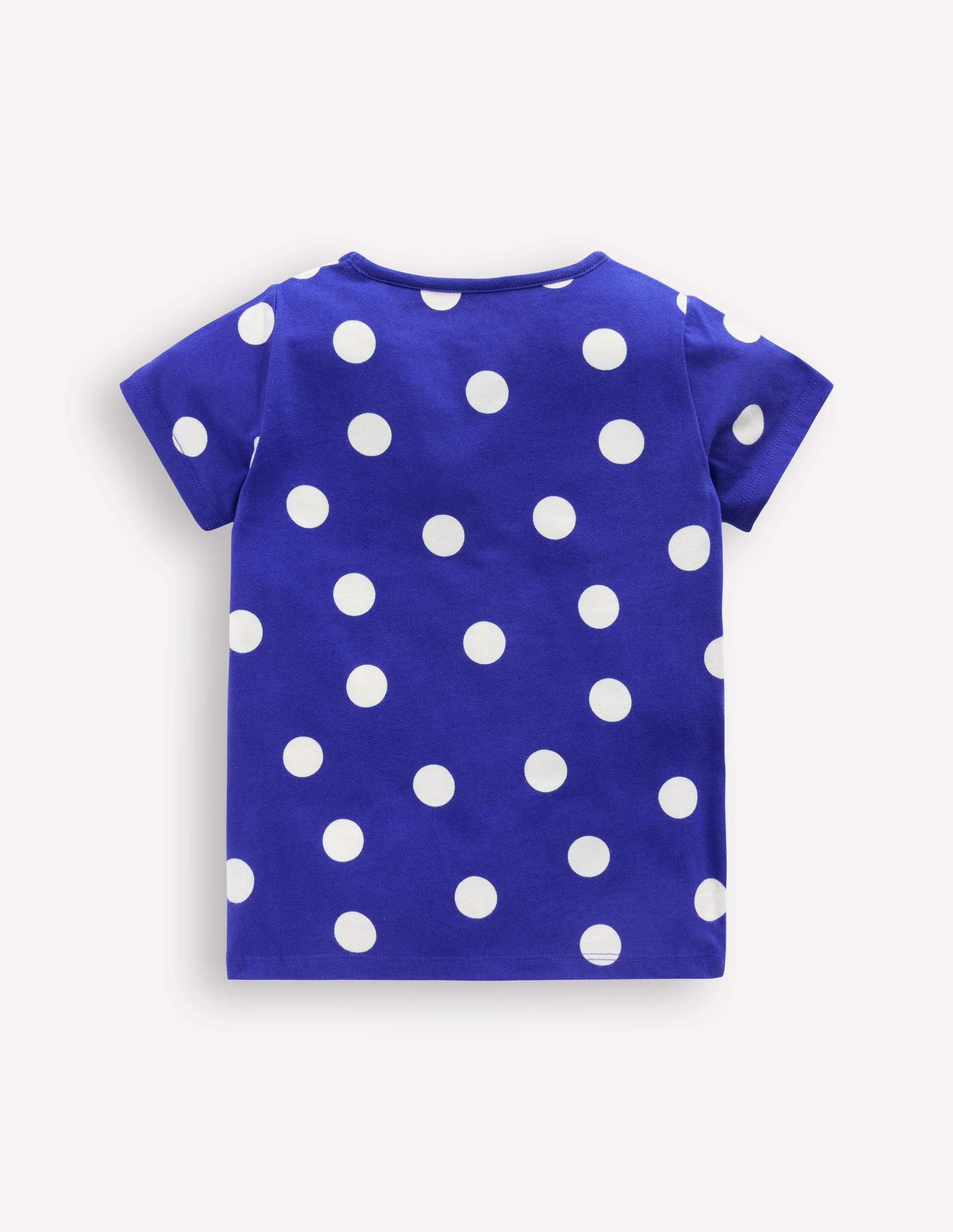T-shirt Bay en bouclé-Chats à pois bleu vif - Image 2