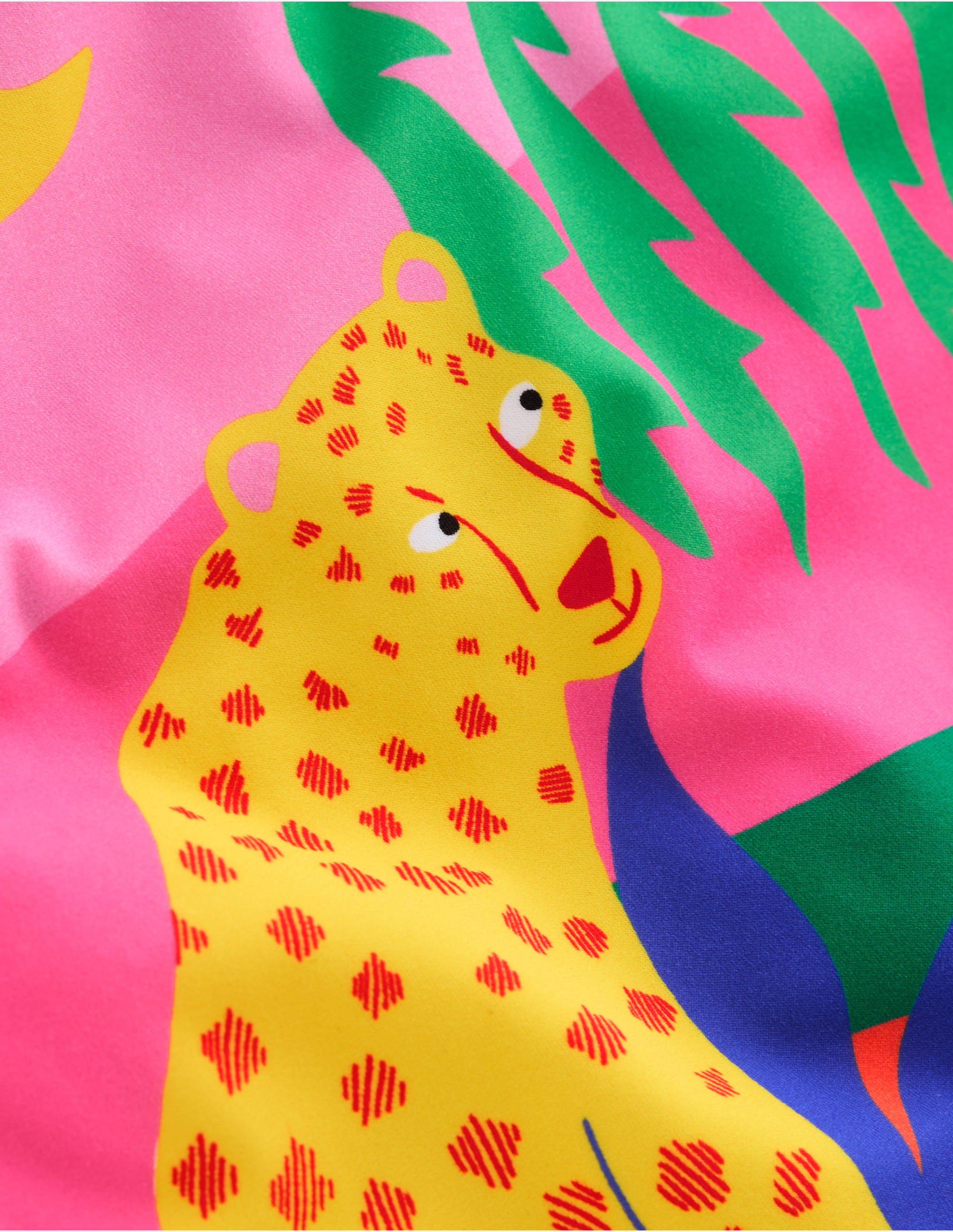 Maillot de bain à boucle au dos-Motif jungle placé - Image 3