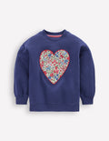 Bobbie Sweatshirt mit Applikation-Steuerbordblau Herzen