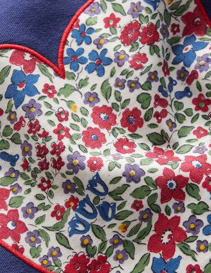 Bobbie Sweatshirt mit Applikation-Steuerbordblau Herzen