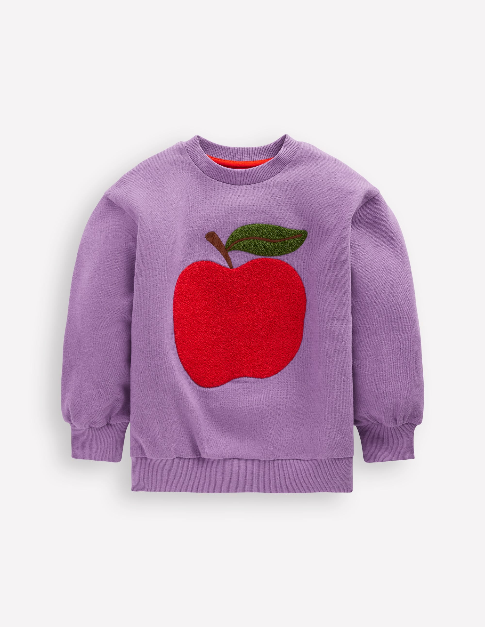Bobbie Sweatshirt mit Applikation-Asternlila Apfel - Image 1