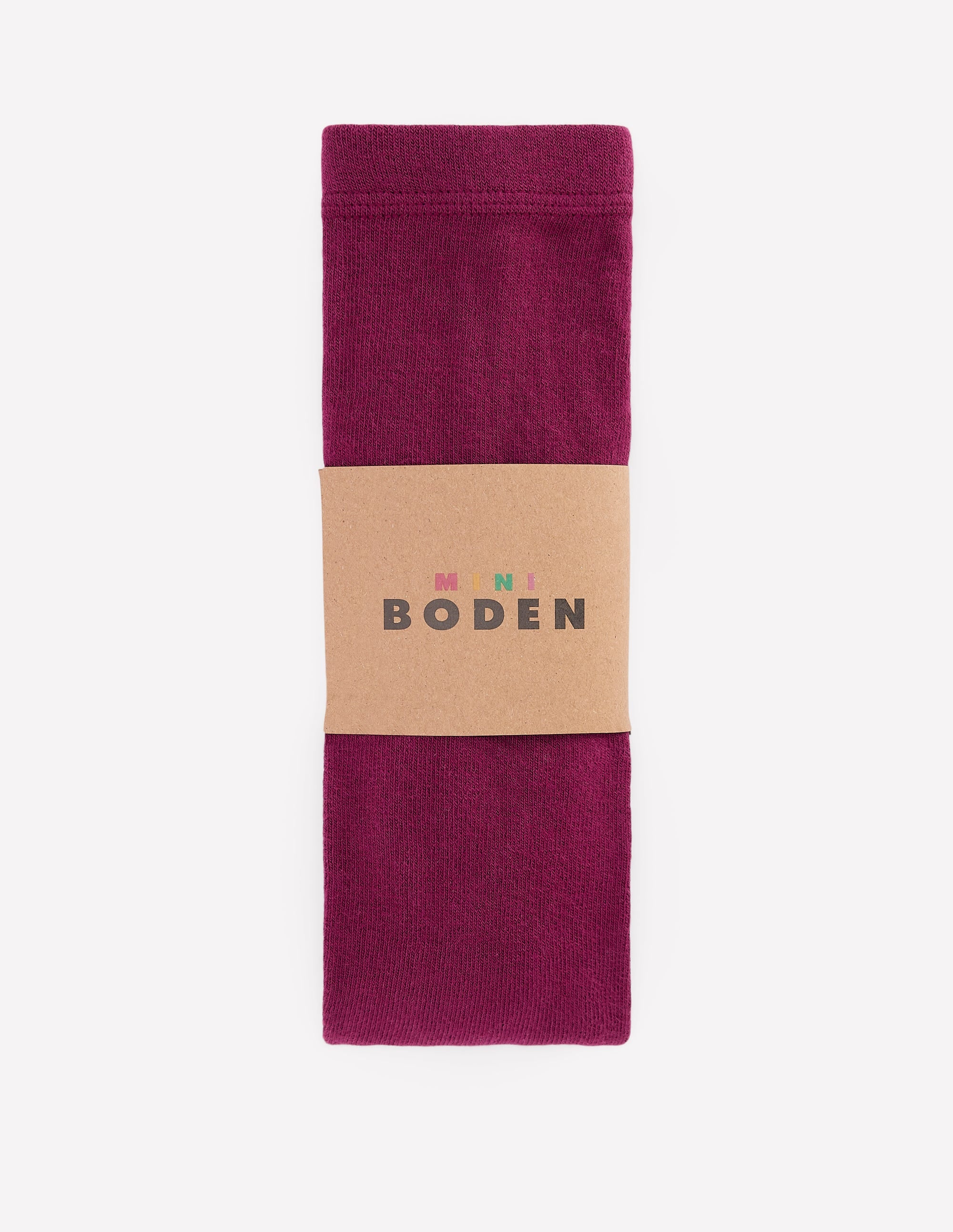 Strumpfhose aus Rippstrick-Dunkelviolett - Image 2